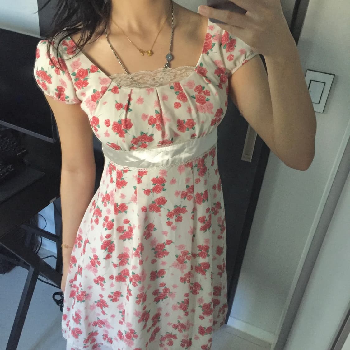플라워 로즈 레이스 히메갸루 원피스 상품이미지2