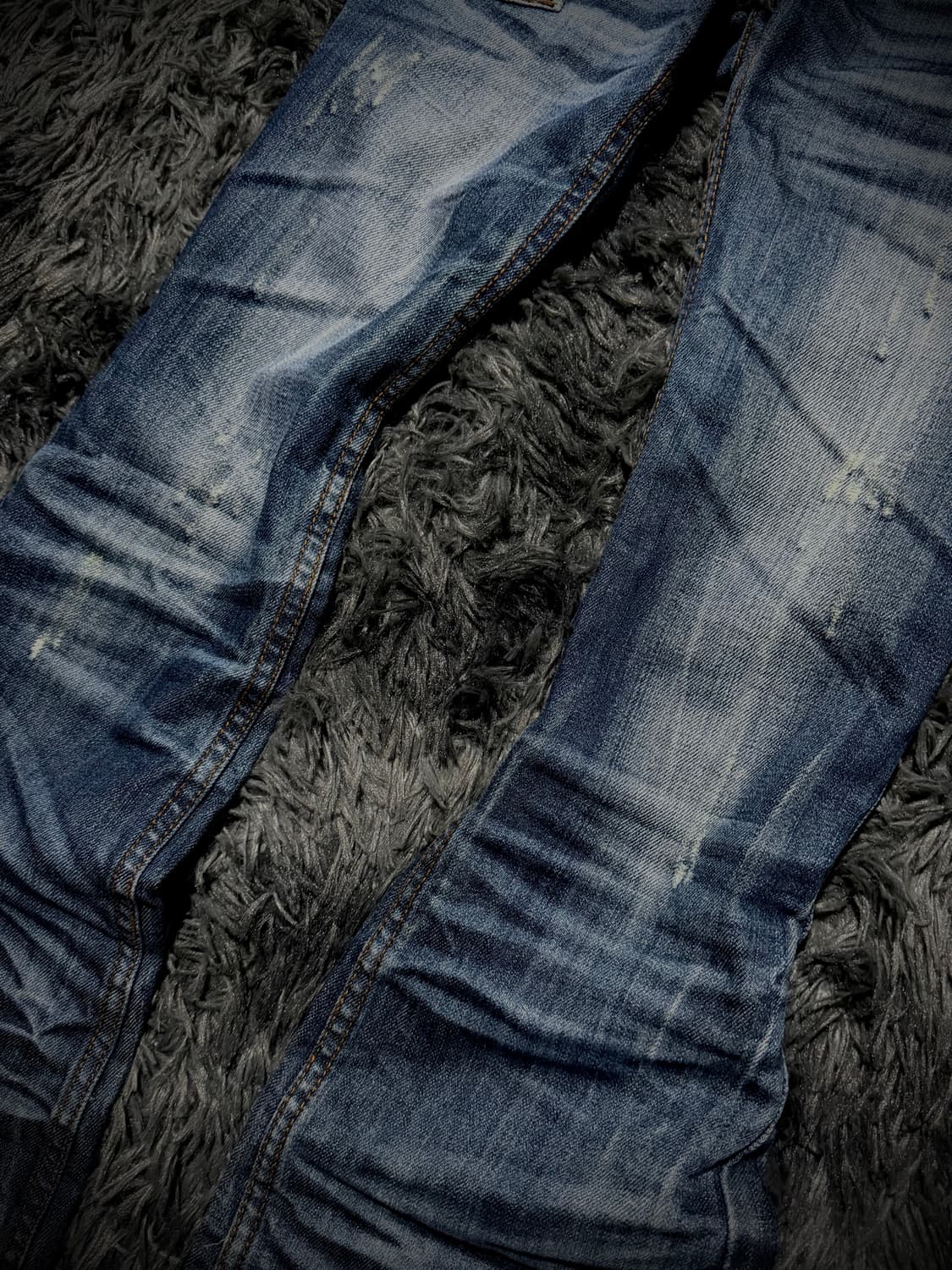 LOLITA JEANS 네온 파이핑 헤비 워싱 부츠컷 데님팬츠 상품이미지4