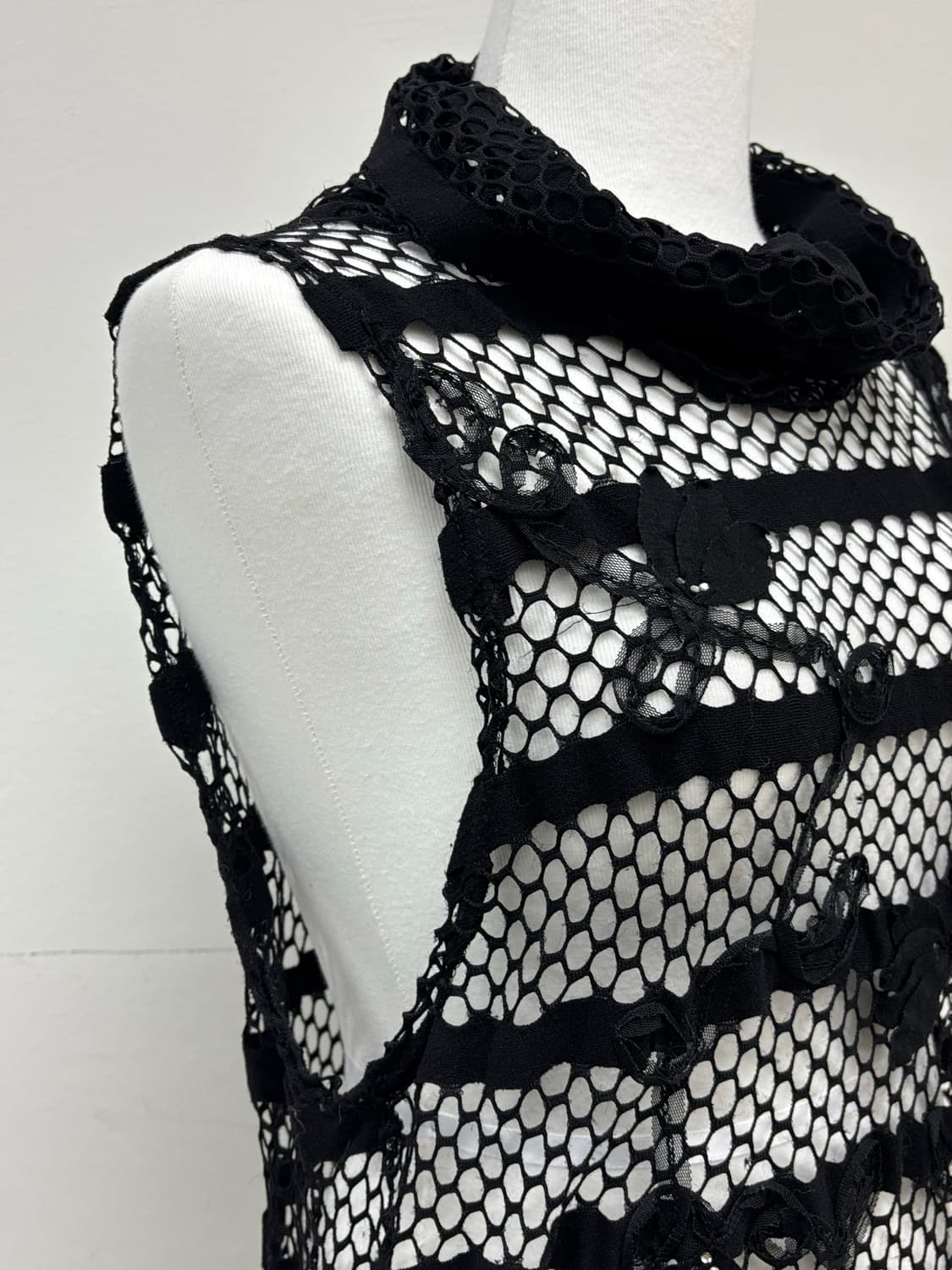 빈티지 블랙 크로셰 슬리브리스 상품이미지2