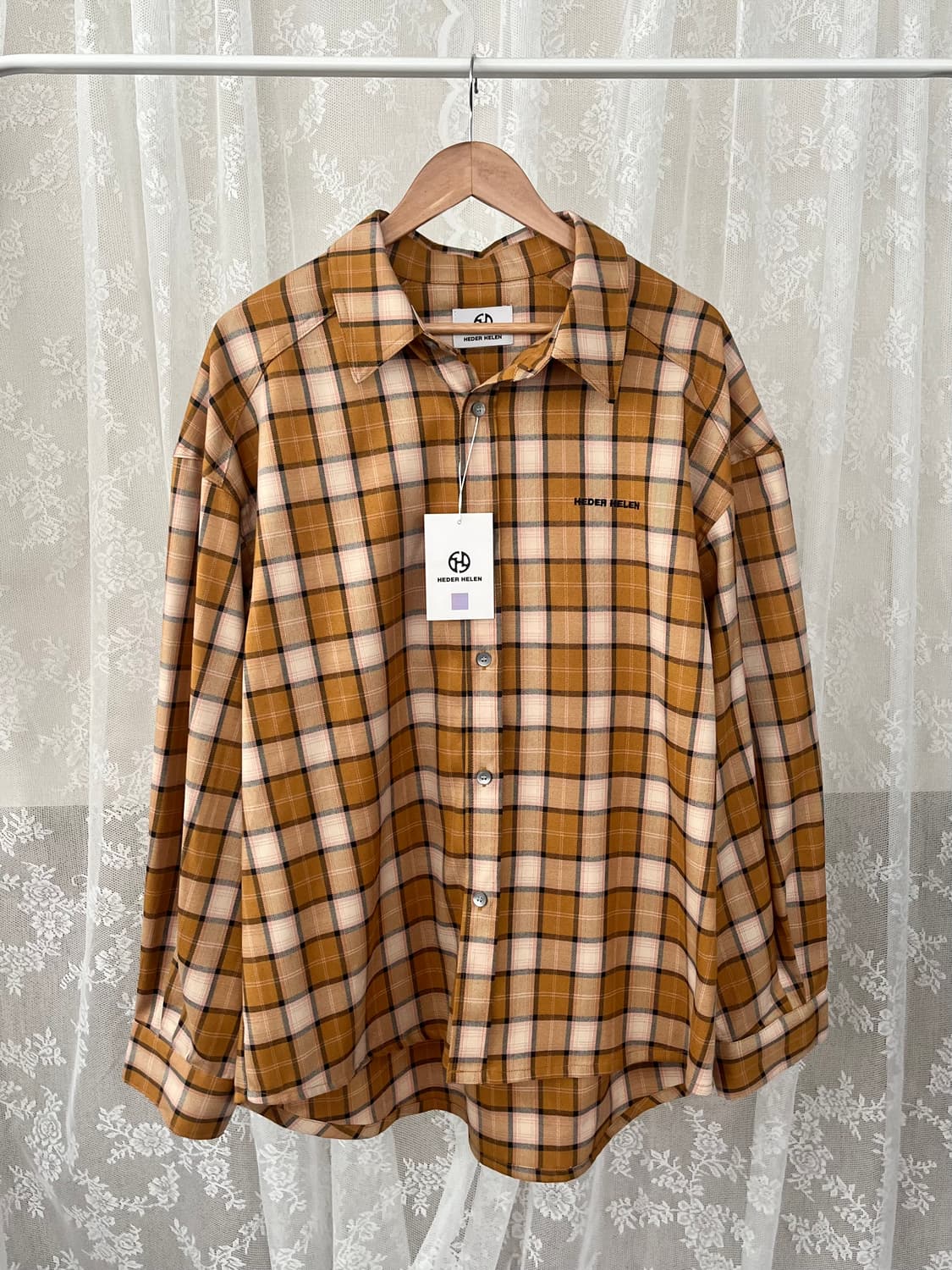 L) 새상품 헤더 헬렌 HEDER HELEN 체크 셔츠 상품이미지1