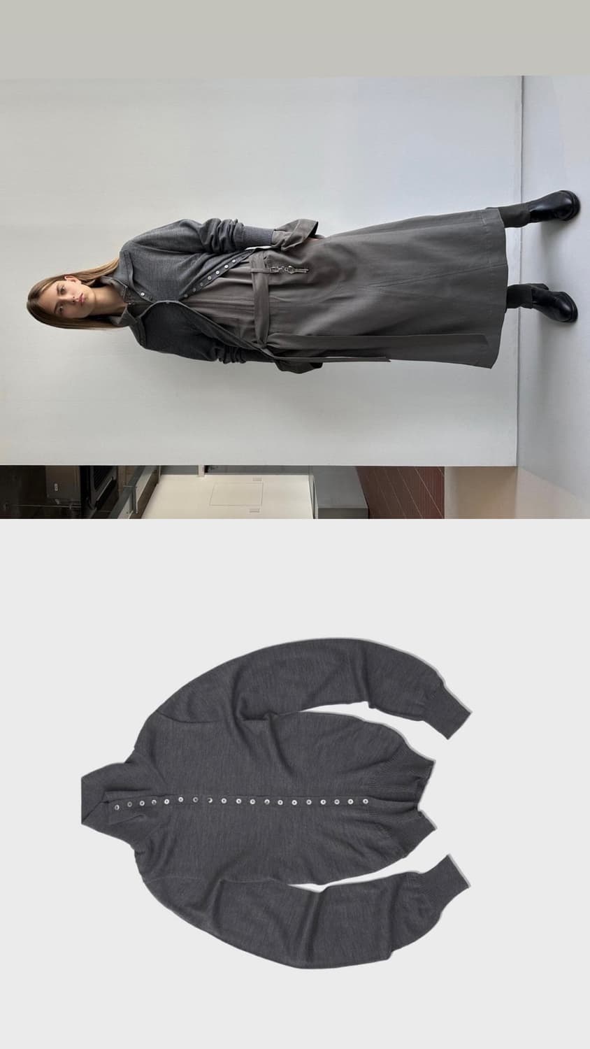 SAILOR BUTTON POINT KNIT CARDIGAN 상품이미지2