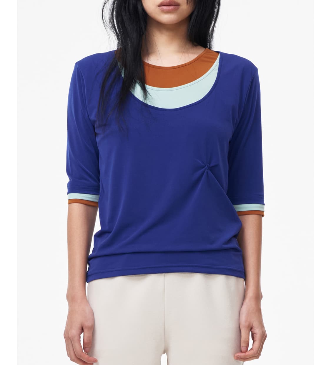 3-LAYERED HALF TOP blue 상품이미지1