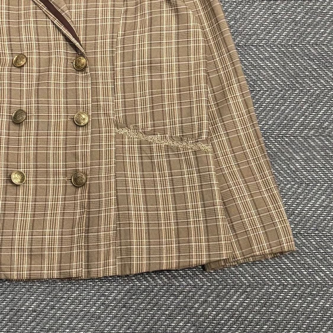 엑시즈 팜 더블 체크 자켓 V0515 상품이미지4