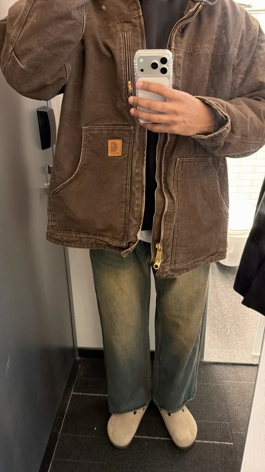 칼하트 쉐르파 라인드 릿지 코트 C61DKB 상품이미지1