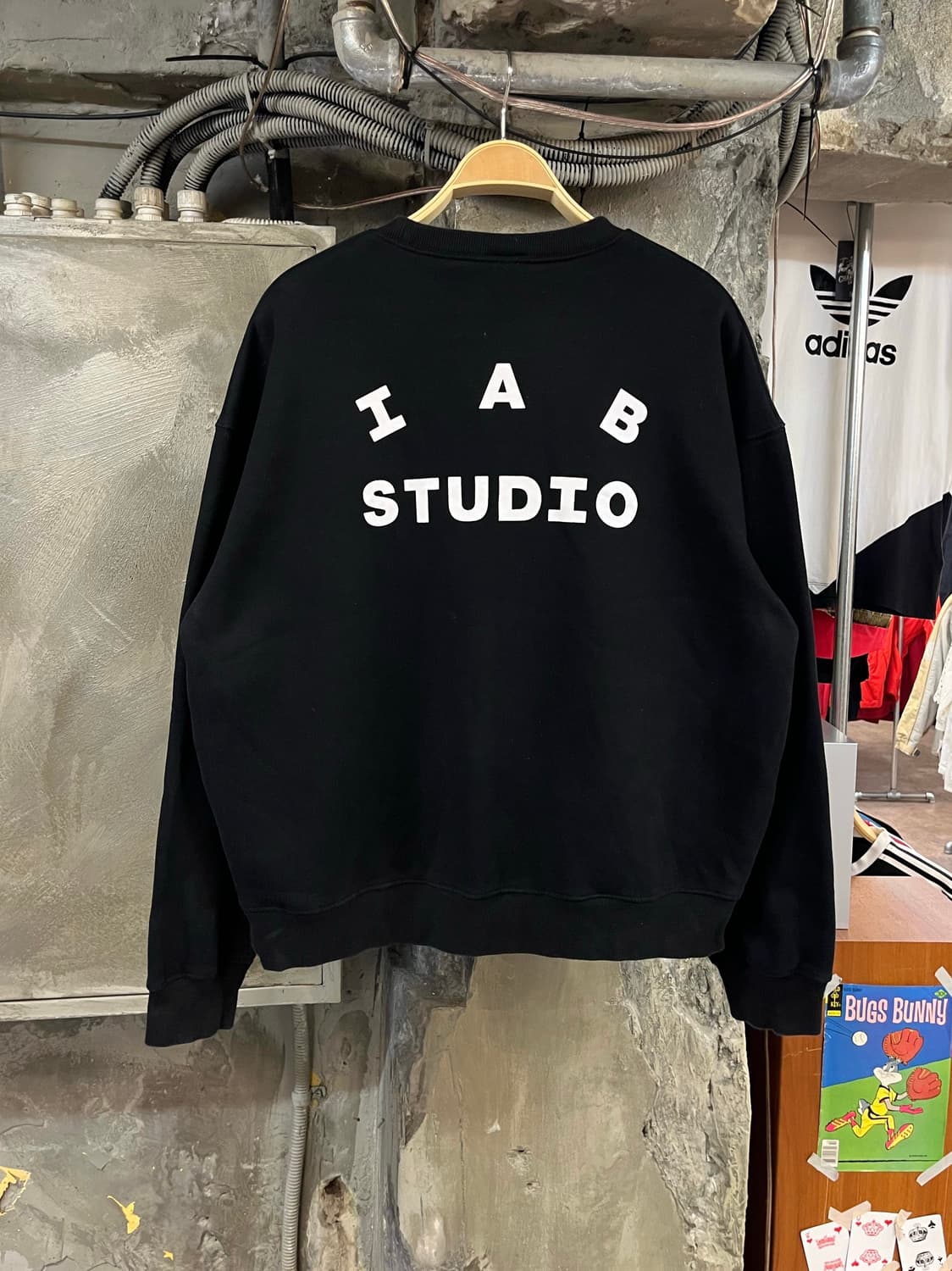 아이앱 스튜디오 기모 맨투맨 블랙 2XL #csz1871 상품이미지1