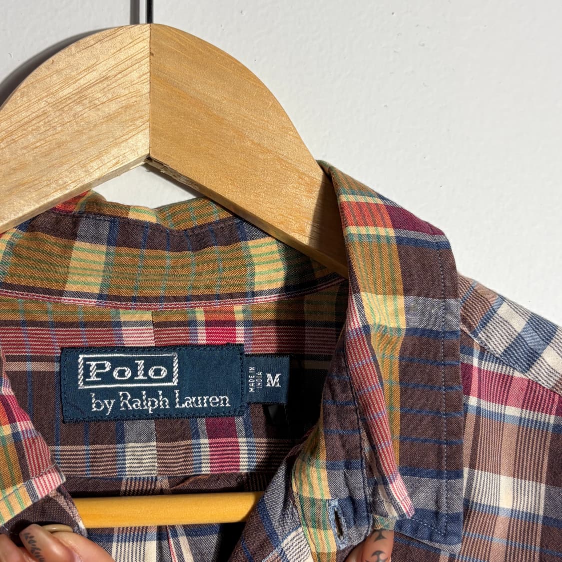 폴로 랄프로렌 빈티지 브라운 멀티 체크 셔츠 (무료배송) 상품이미지2