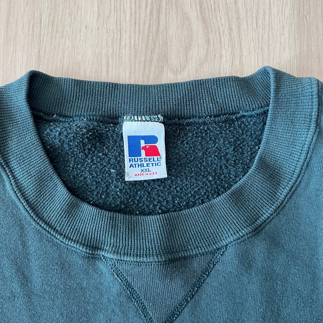 [2XL] 90s 빈티지 러셀 스웻셔츠 맨투맨 블랙 상품이미지2