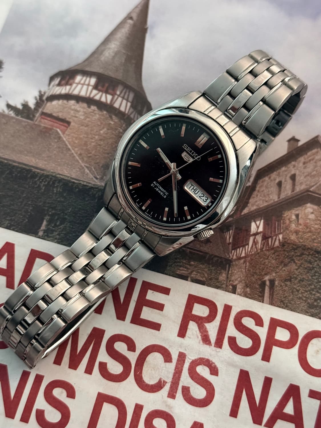 세이코 Seiko Actus 5 시스루백 데이 데이트 오토매틱 상품이미지1