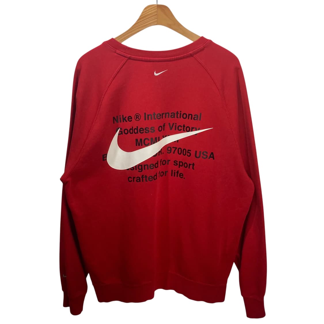 나이키 더블 스우시 레드 맨투맨 상품이미지4