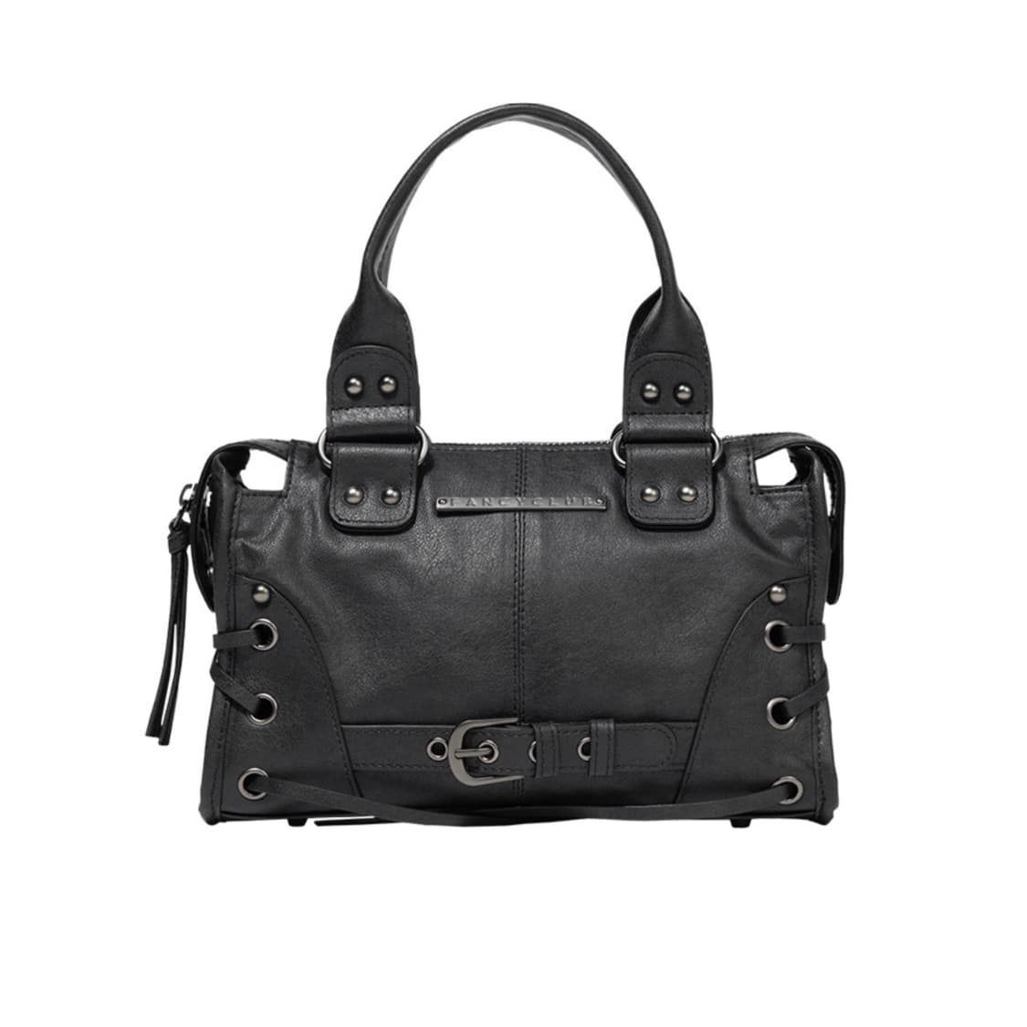 팬시클럽 벨티드 워싱 레더 미니백 블랙 상품이미지1