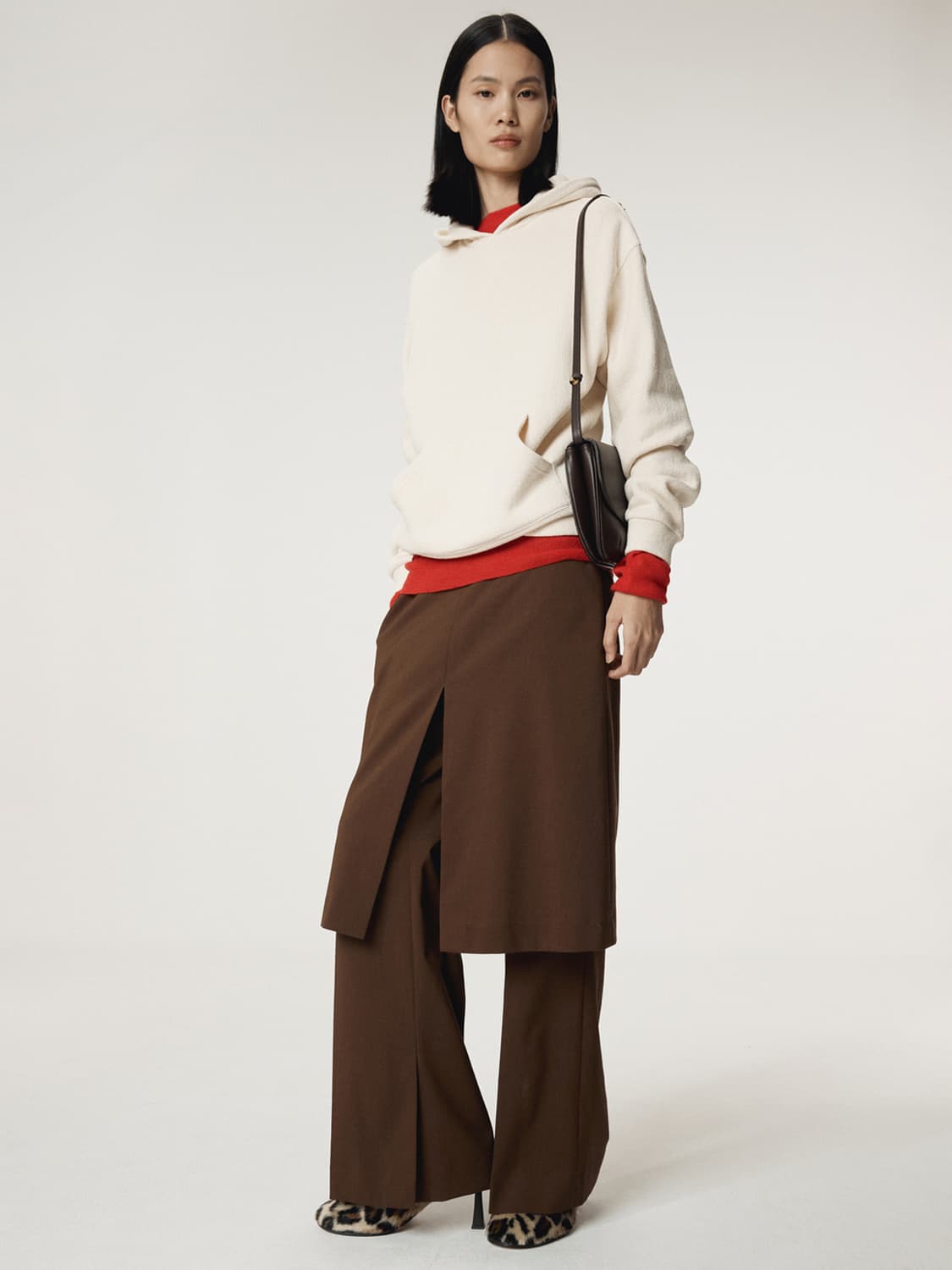 렉토 RECTO RC 레이어드 스커트 팬츠 토바코 상품이미지6