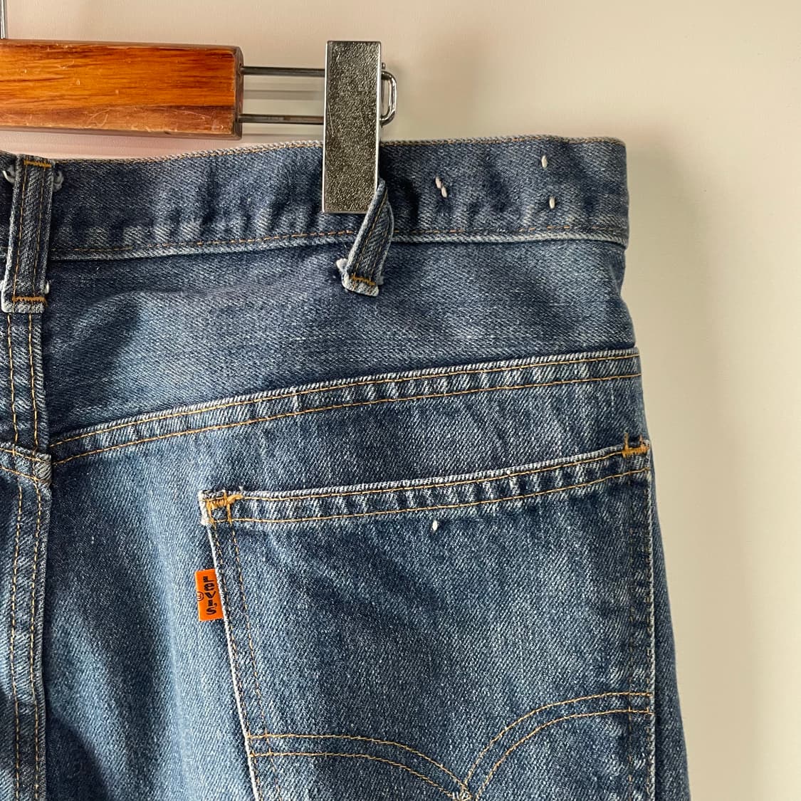 80s 리바이스 646 벨바텀 오렌지탭 데님팬츠 상품이미지8