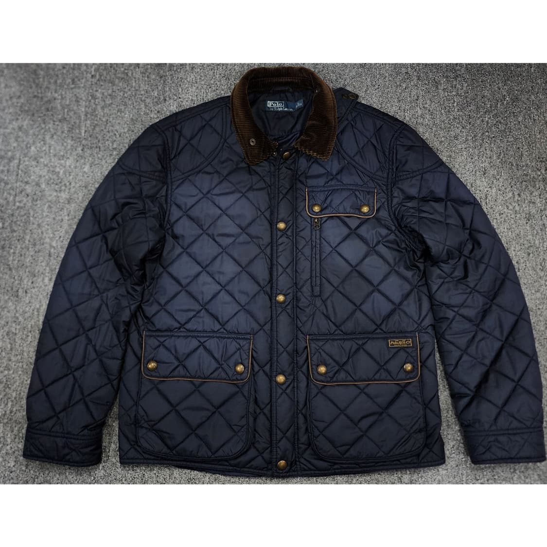 폴로 랄프로렌 코듀로이 카라 퀄팅 퀼팅 자켓 XL 상품이미지1