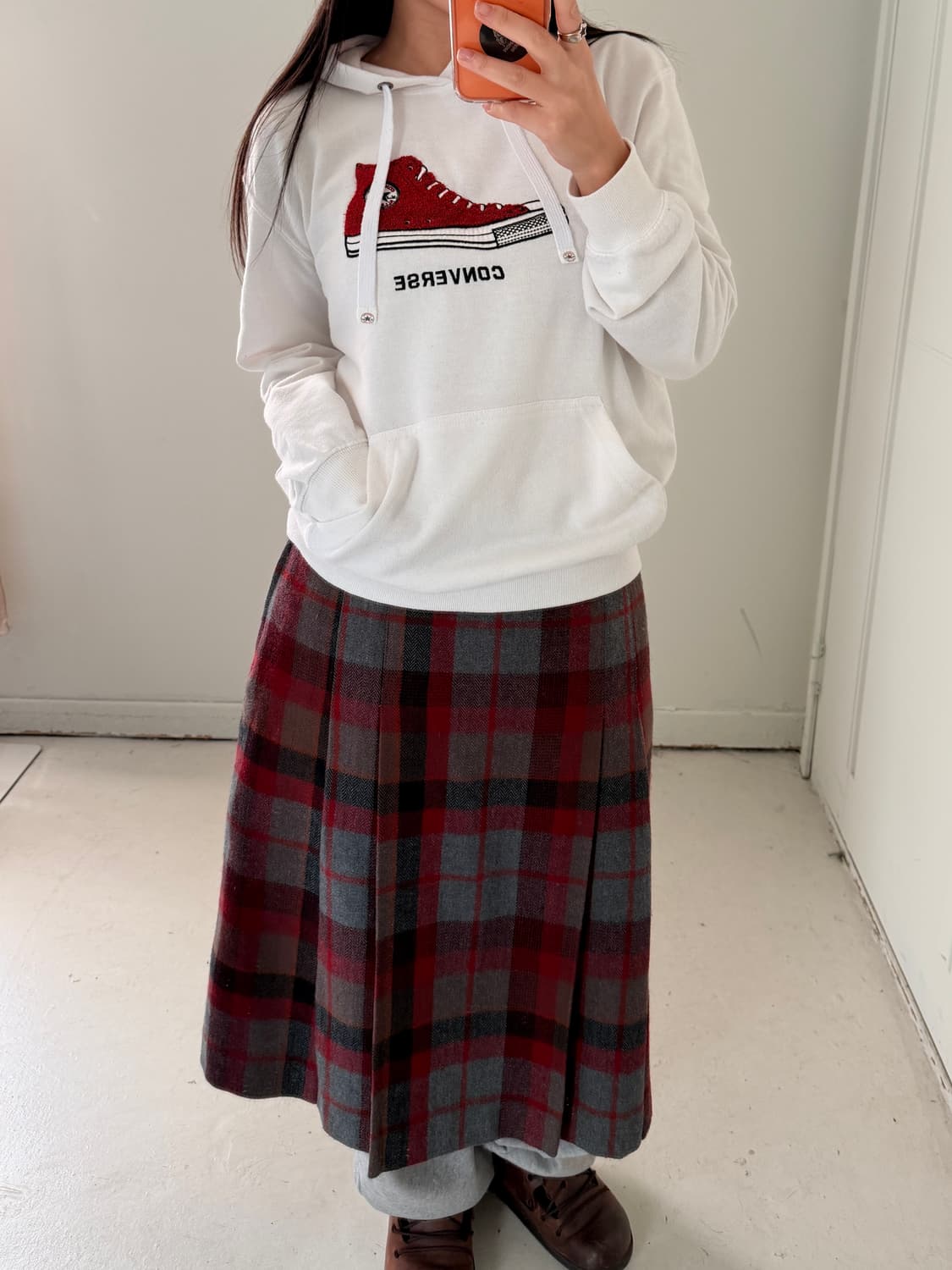 일본빈티지 컨버스 올스타 자수 후드티 상품이미지3