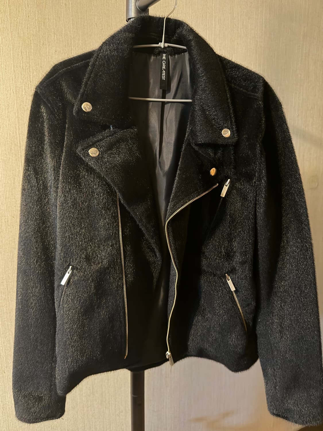 슬림핏 퍼 라이더 자켓(미착용) 상품이미지3