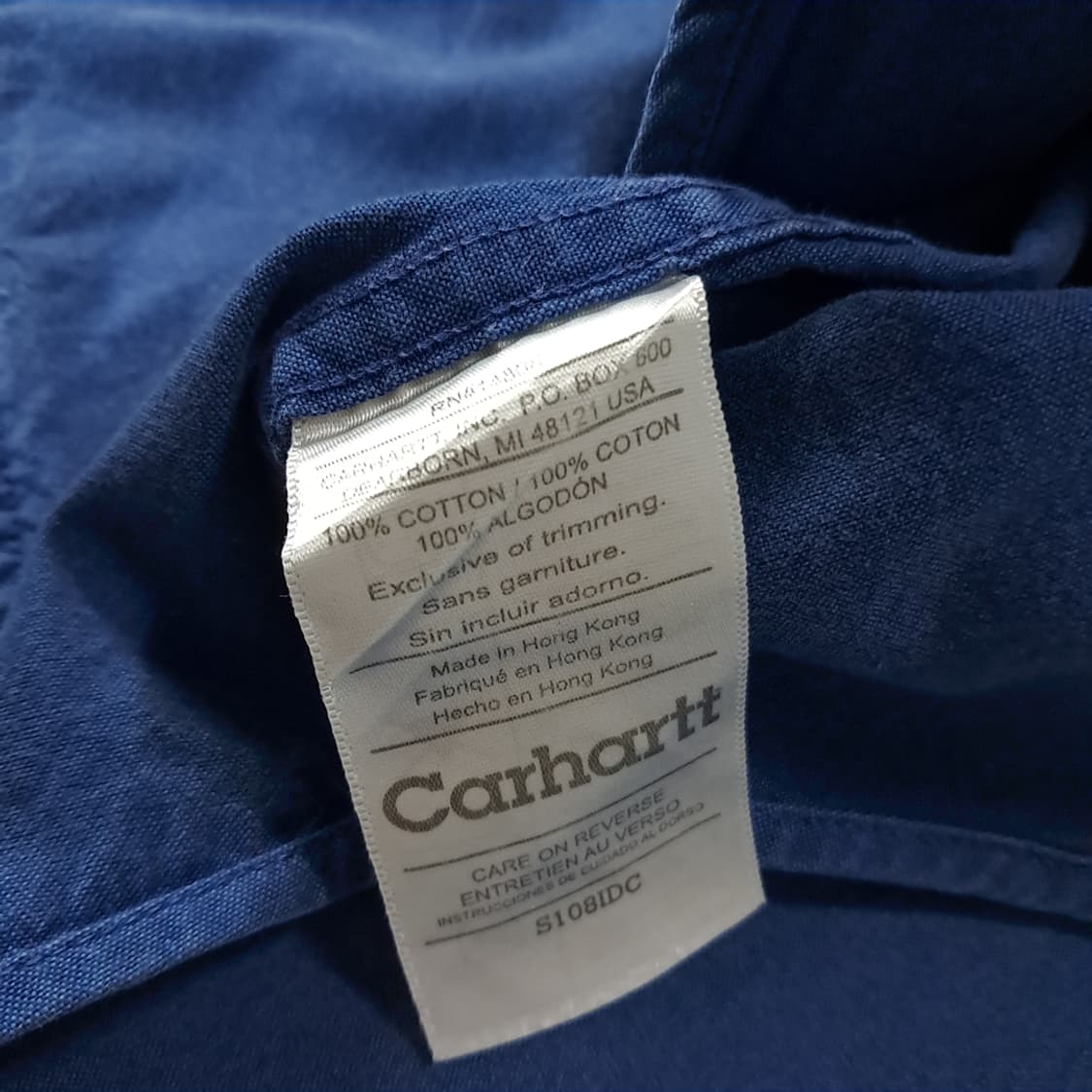 CK329 XL 칼하트 90s 홍콩판 네이비 워크 셔츠 남방 상품이미지5
