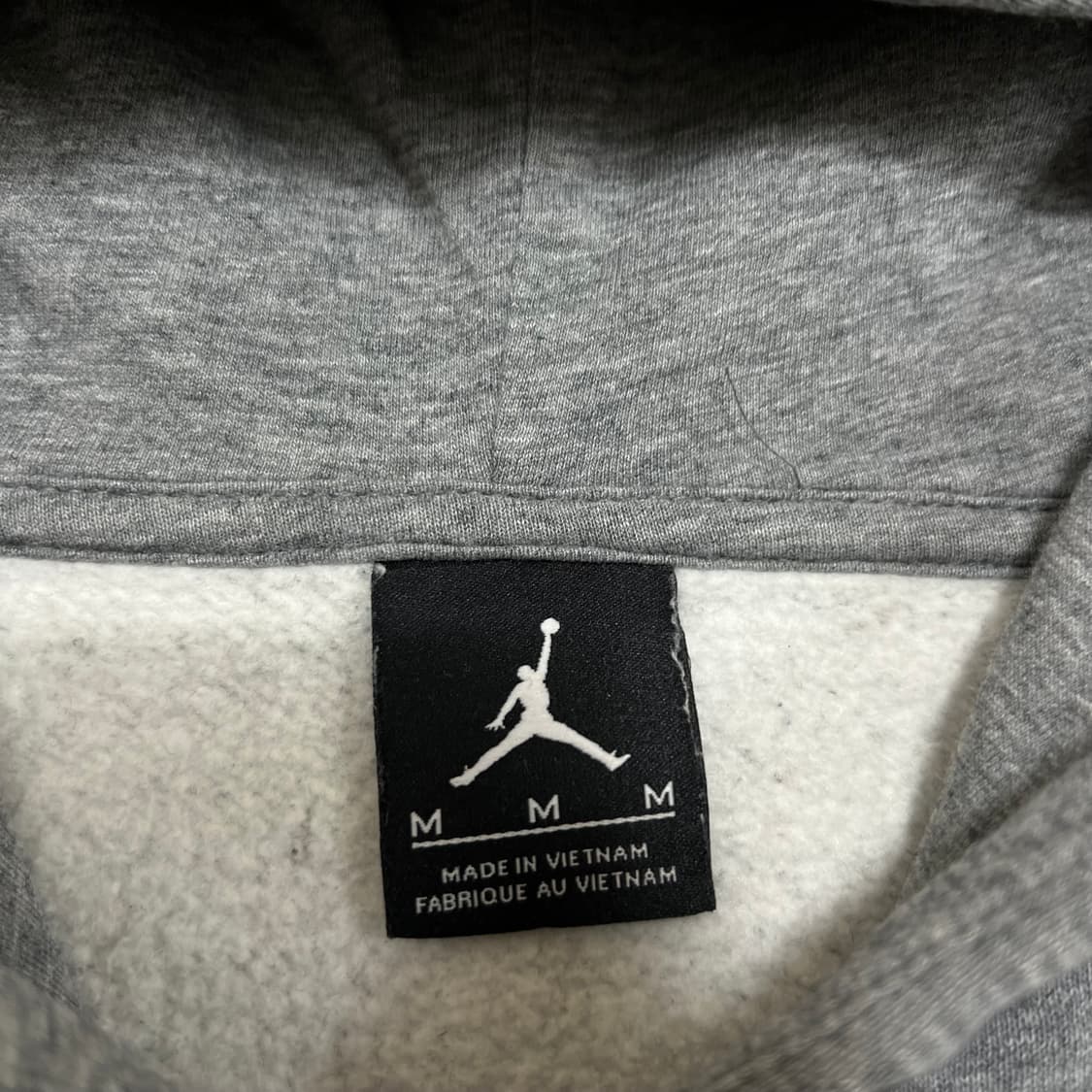 조던 에어 점프맨 빅로고 프린팅 배색 기모 후드티셔츠 [그레이] M/95 상품이미지4