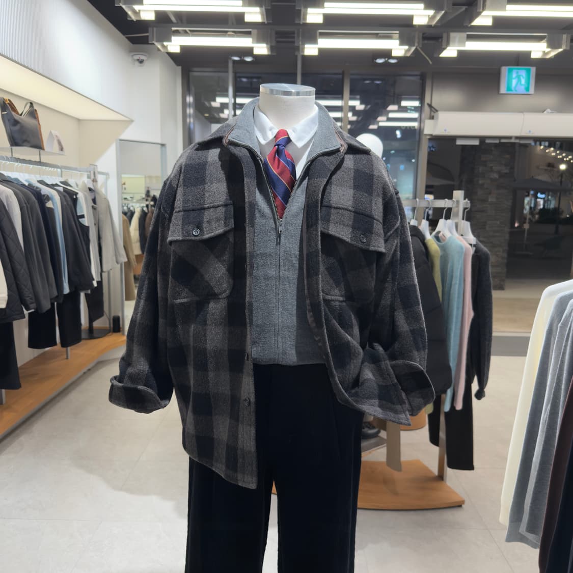 Huntingdon House 울 체크 셔켓 상품이미지2