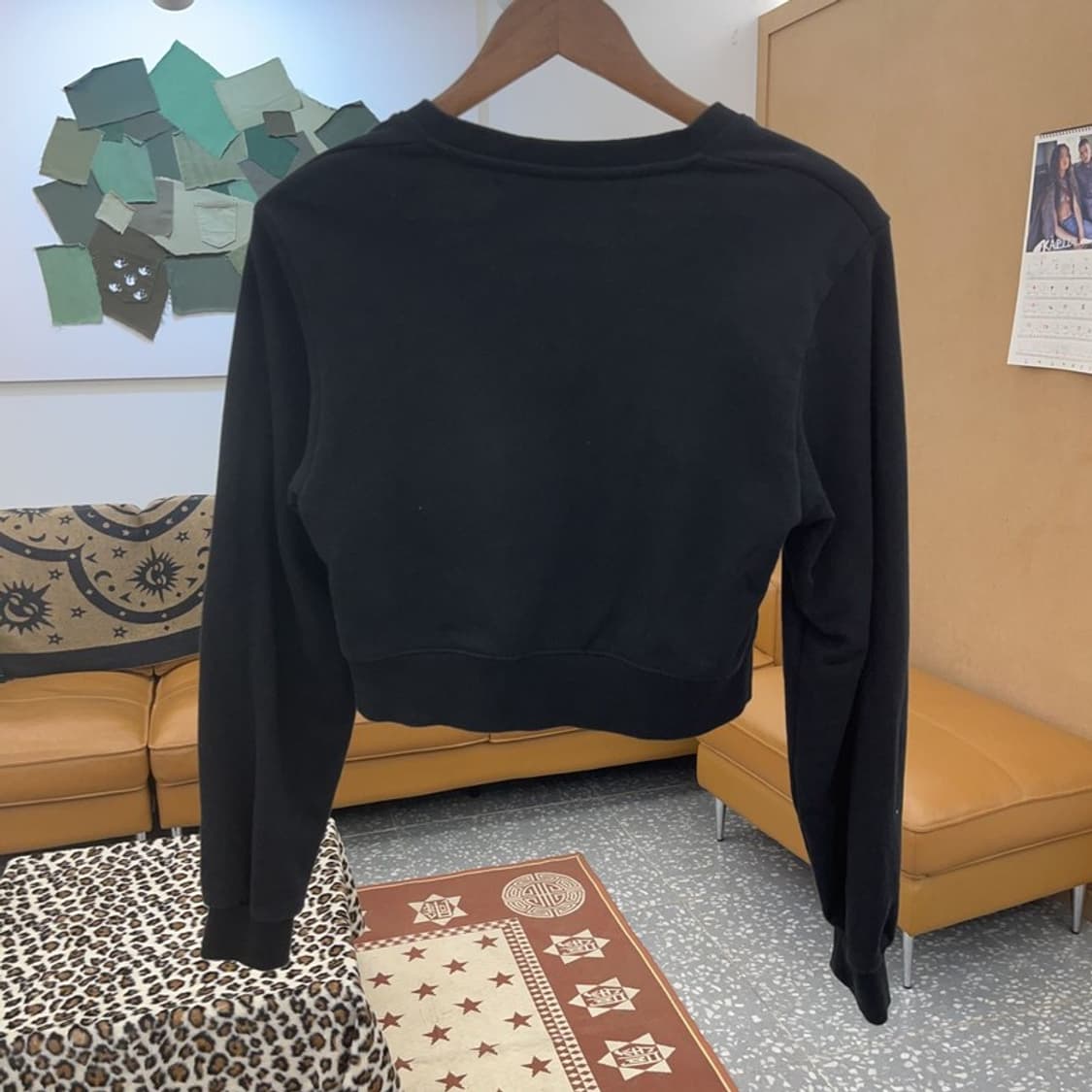 낫노잉 스트릿 힙합 레이어드 볼레로 크롭 맨투맨 C09520 상품이미지4