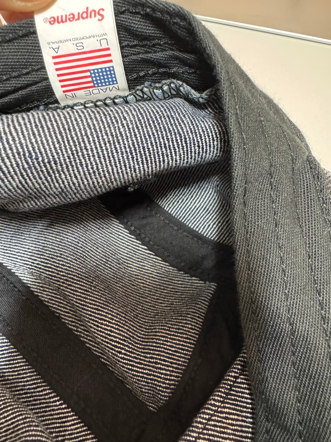 슈프림 코티드 데님 캠프캡 os 상품이미지4