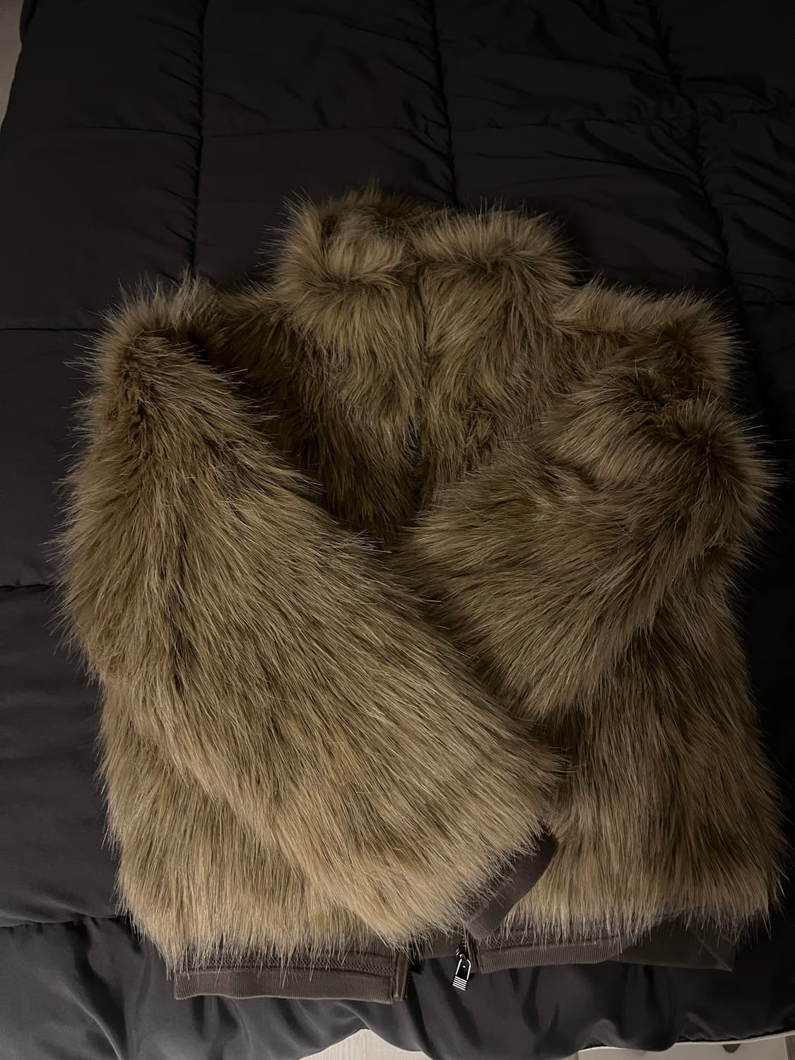 웰빙 익스프레스 퍼자켓 카멜 s 새상품 상품이미지3