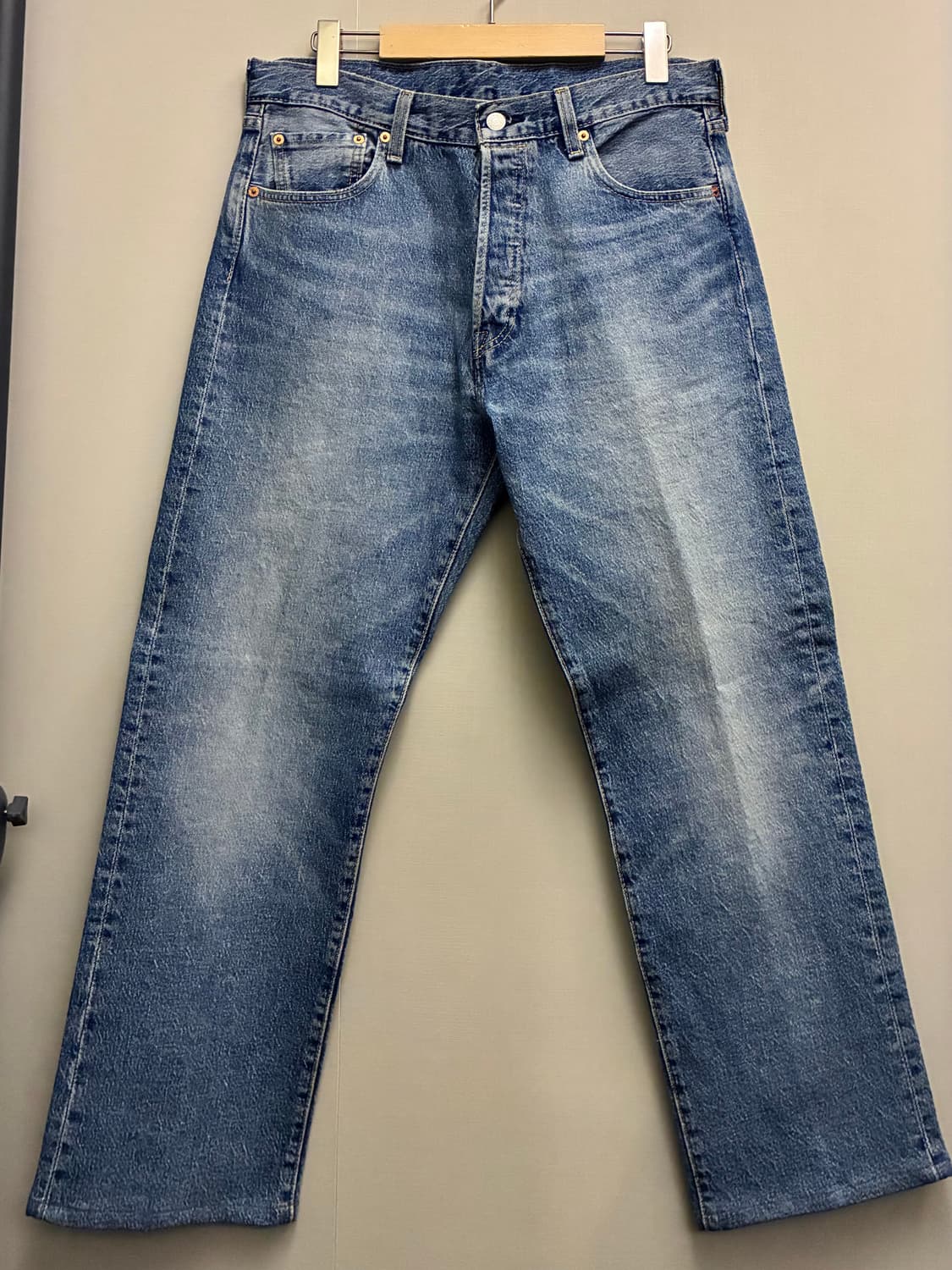 (34)Levis 리바이스 프리미엄 빅E 501 93 중청 데님 상품이미지8