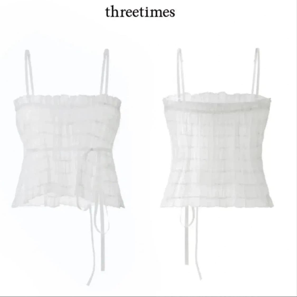 쓰리타임즈 쉬폰 링클 나시 상품이미지1