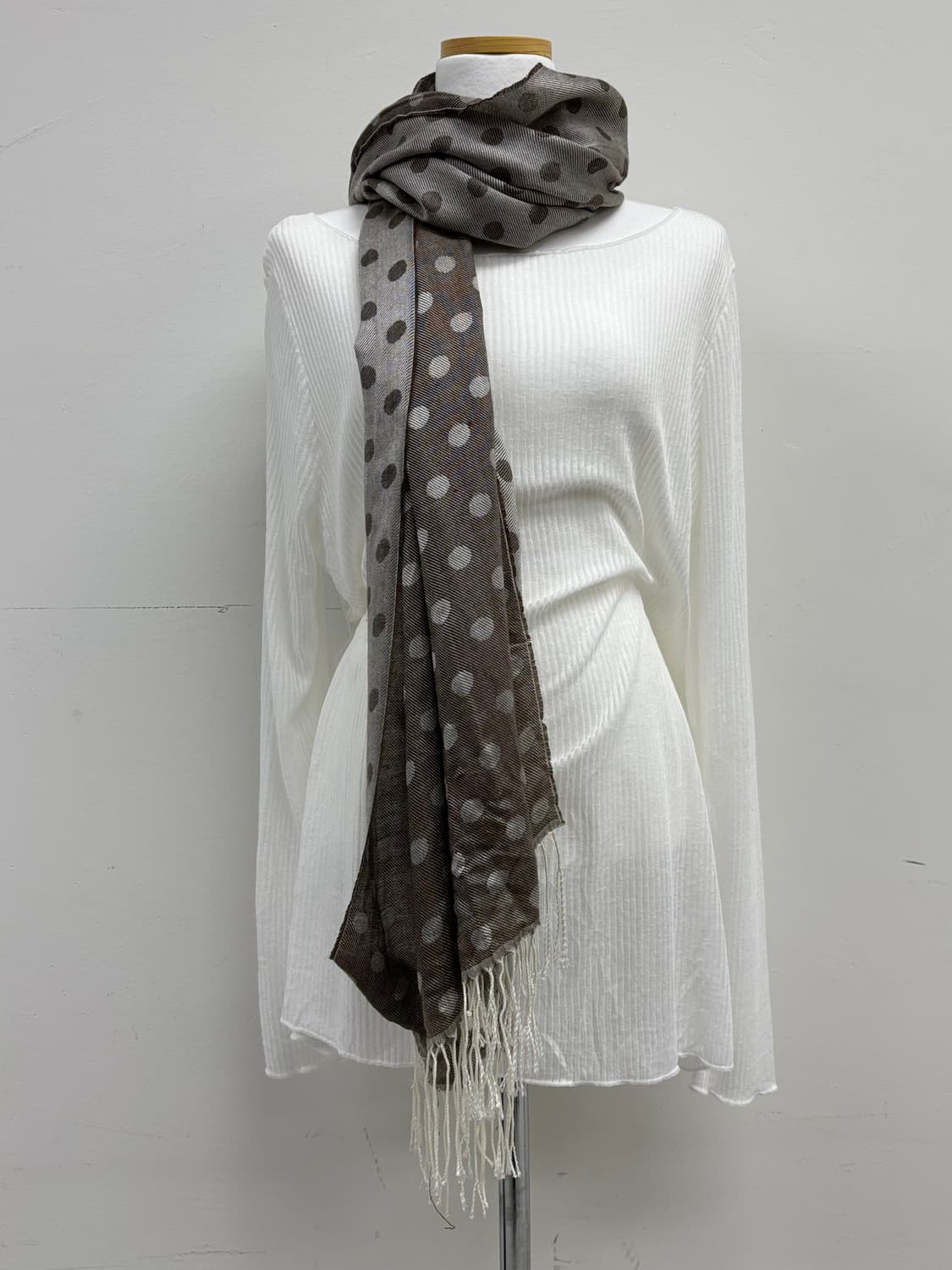 빈티지 도트 리버시블 머플러 목도리 숄 상품이미지1