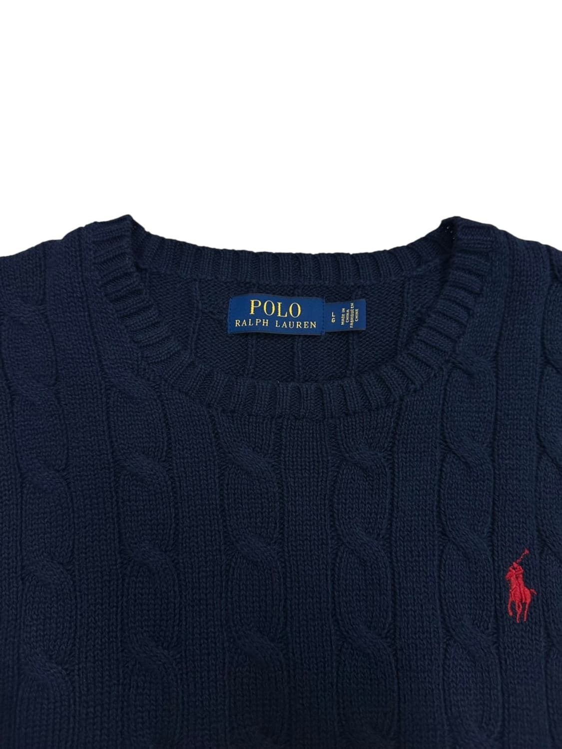 폴로 케이블 꽈배기니트 네이비 (L)  상품이미지3