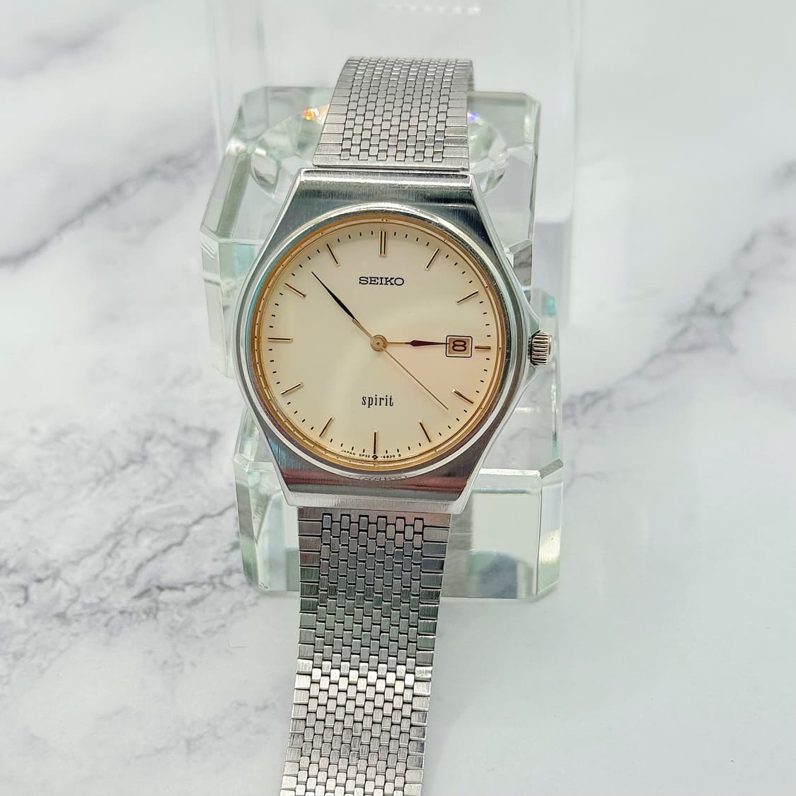 80s90s 빈티지 세이코 스피릿 샴페인 골드 다이얼 워치 상품이미지2