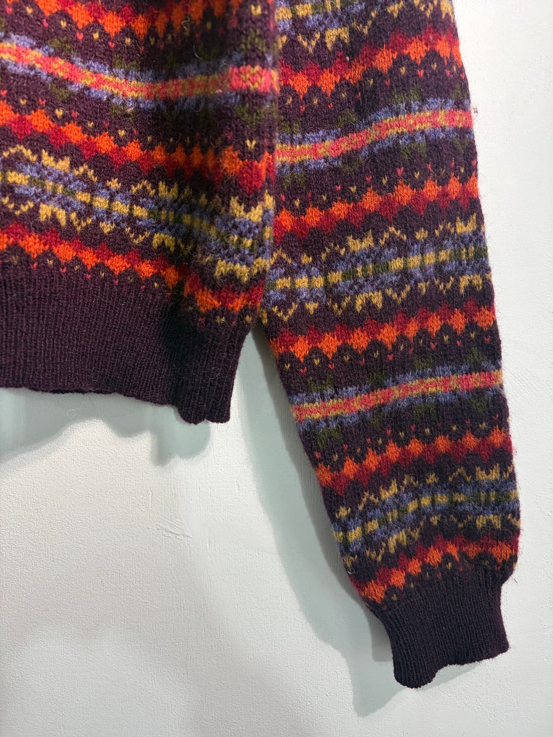 Shetland wool 100% 페어아일 크롭니트 상품이미지7