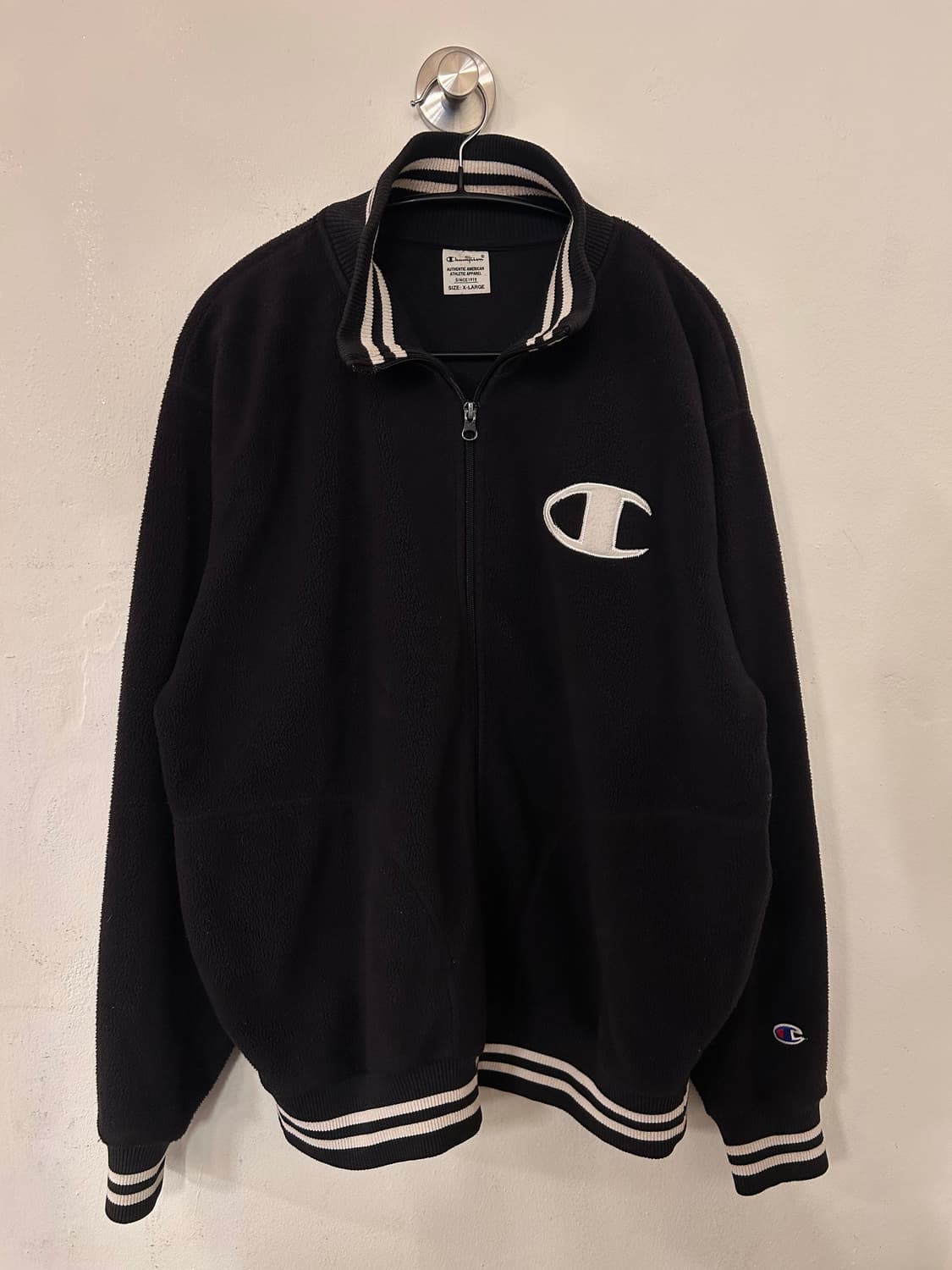챔피온 블랙 플리스 자켓 바시티 자켓 XL 상품이미지5