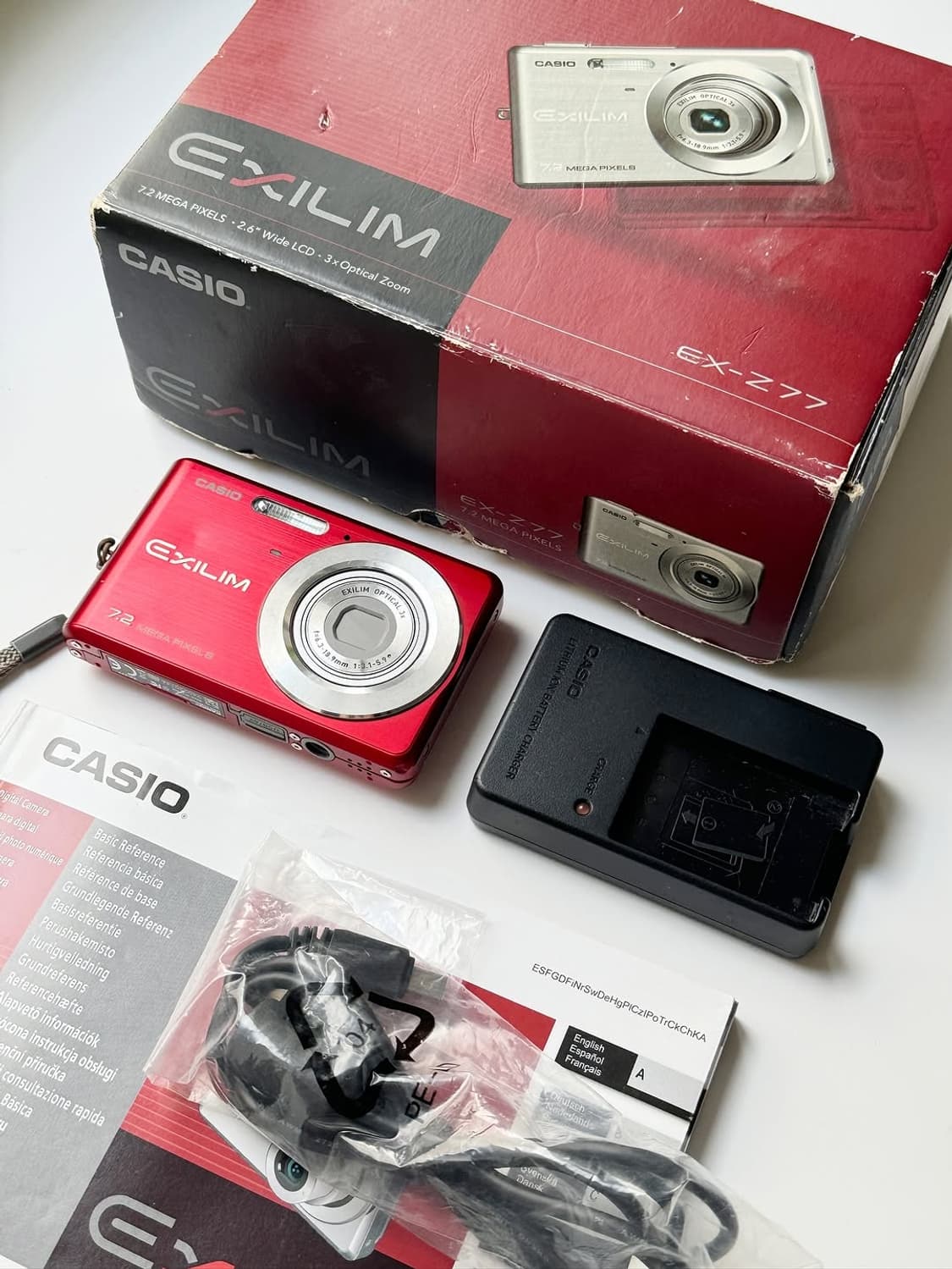 카시오 엑슬림 EX-Z77 레드 ♥️ 상품이미지7