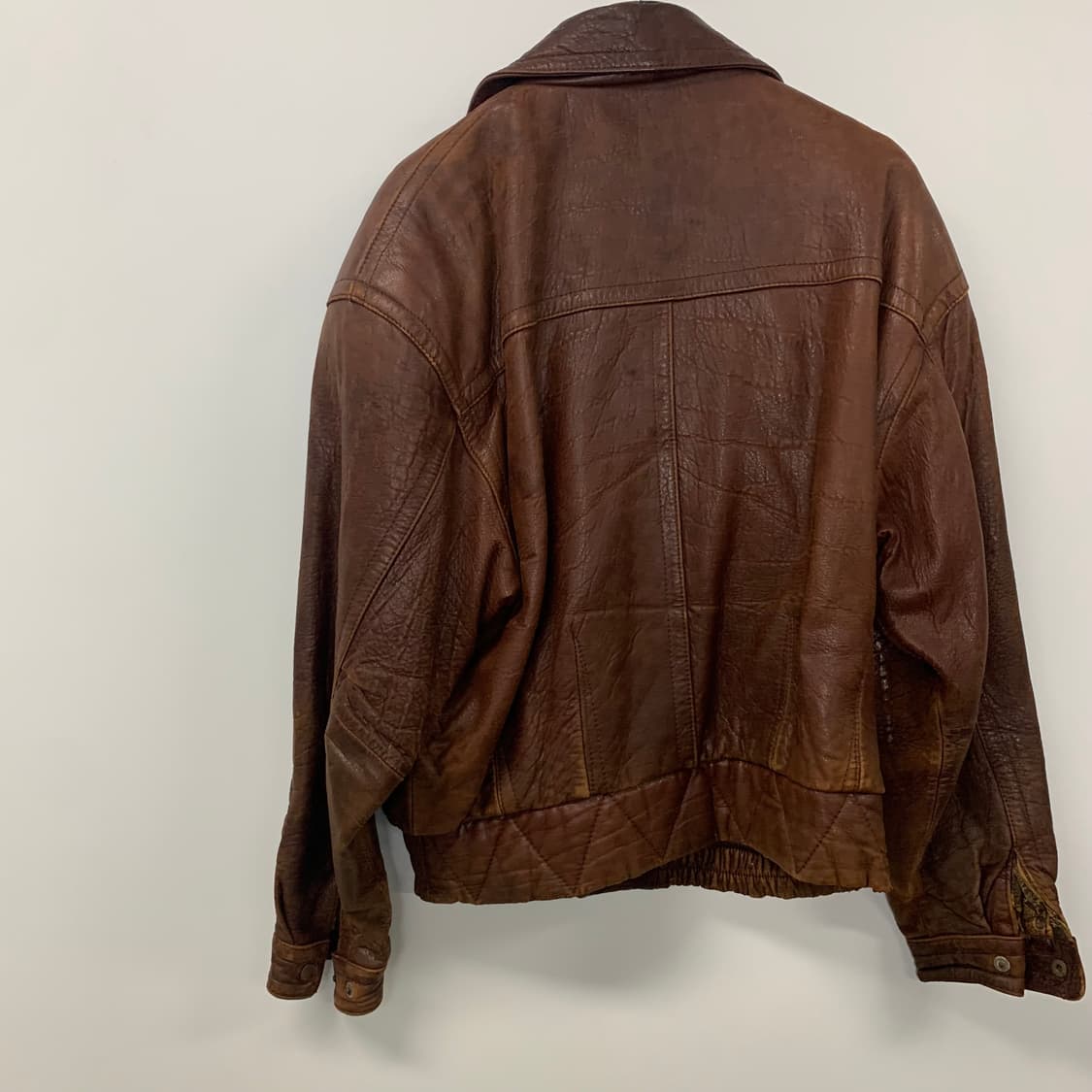 Vintage 빈티지 브라운 레더 봄버 자켓  상품이미지3