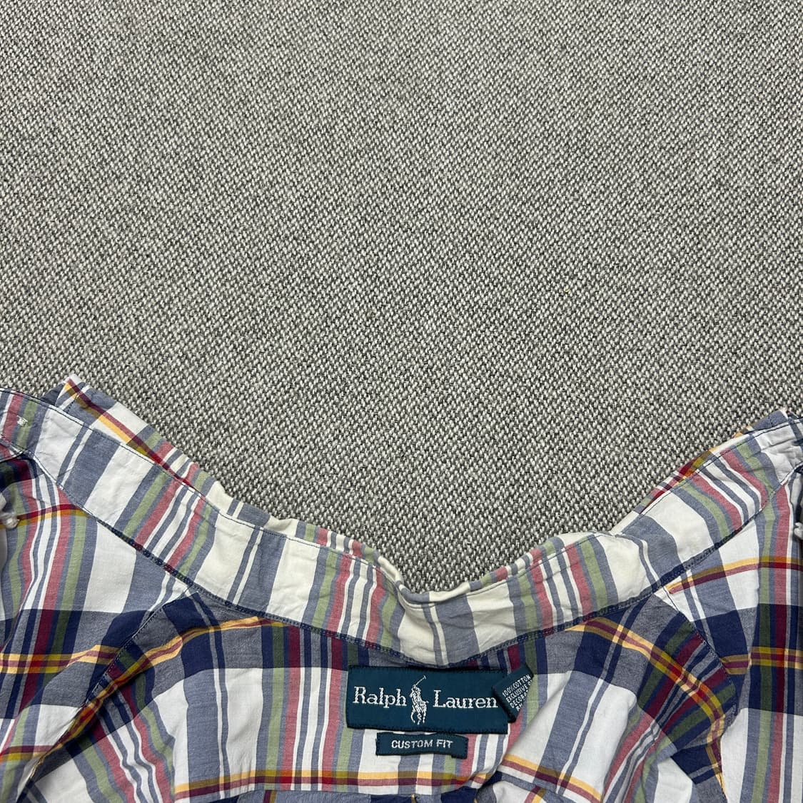 폴로 빈티지 커스텀핏 반팔 체크셔츠(M) 상품이미지6
