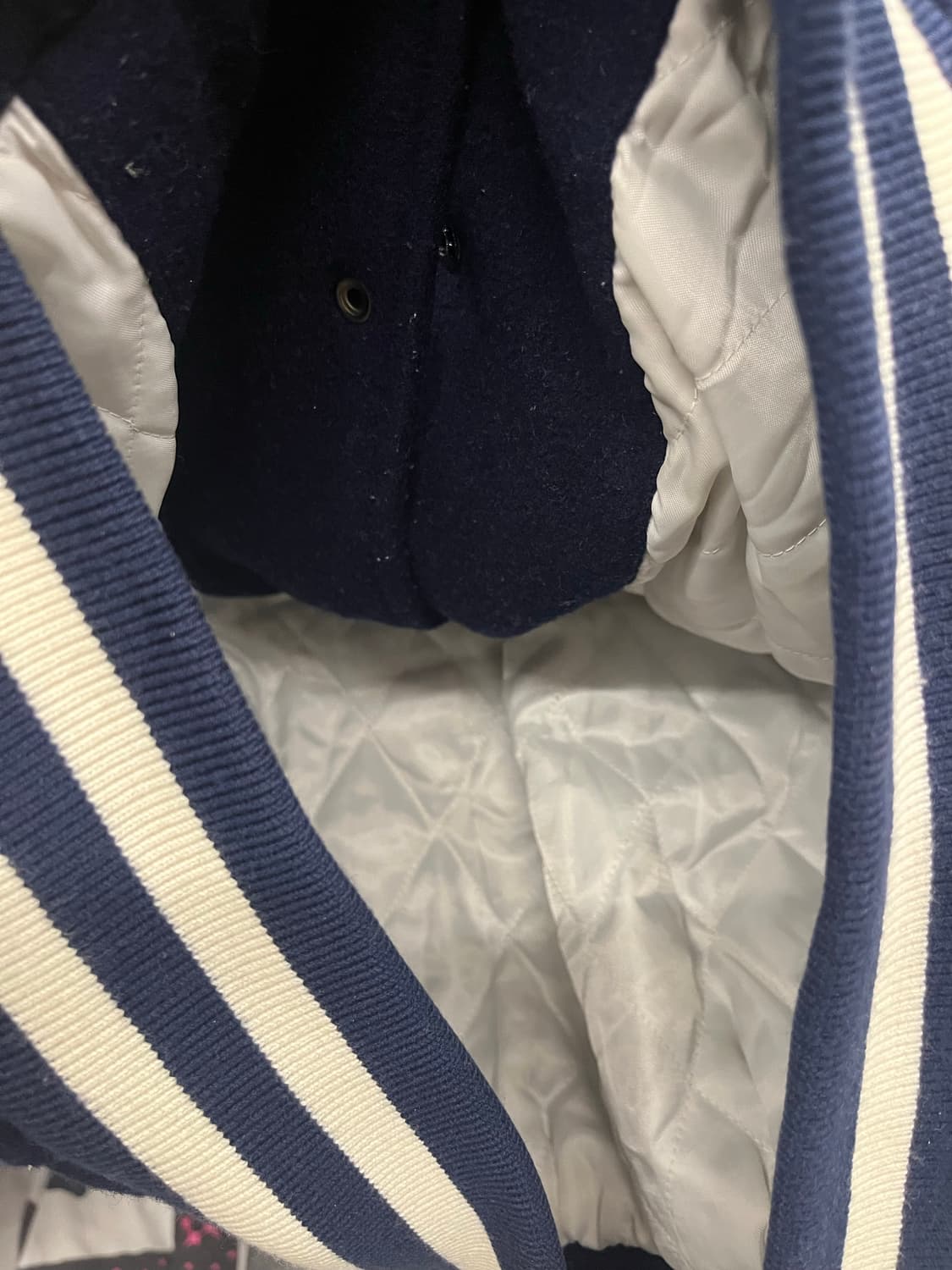 00s 챔피온 바시티 자켓 네이비/아이보리 상품이미지8