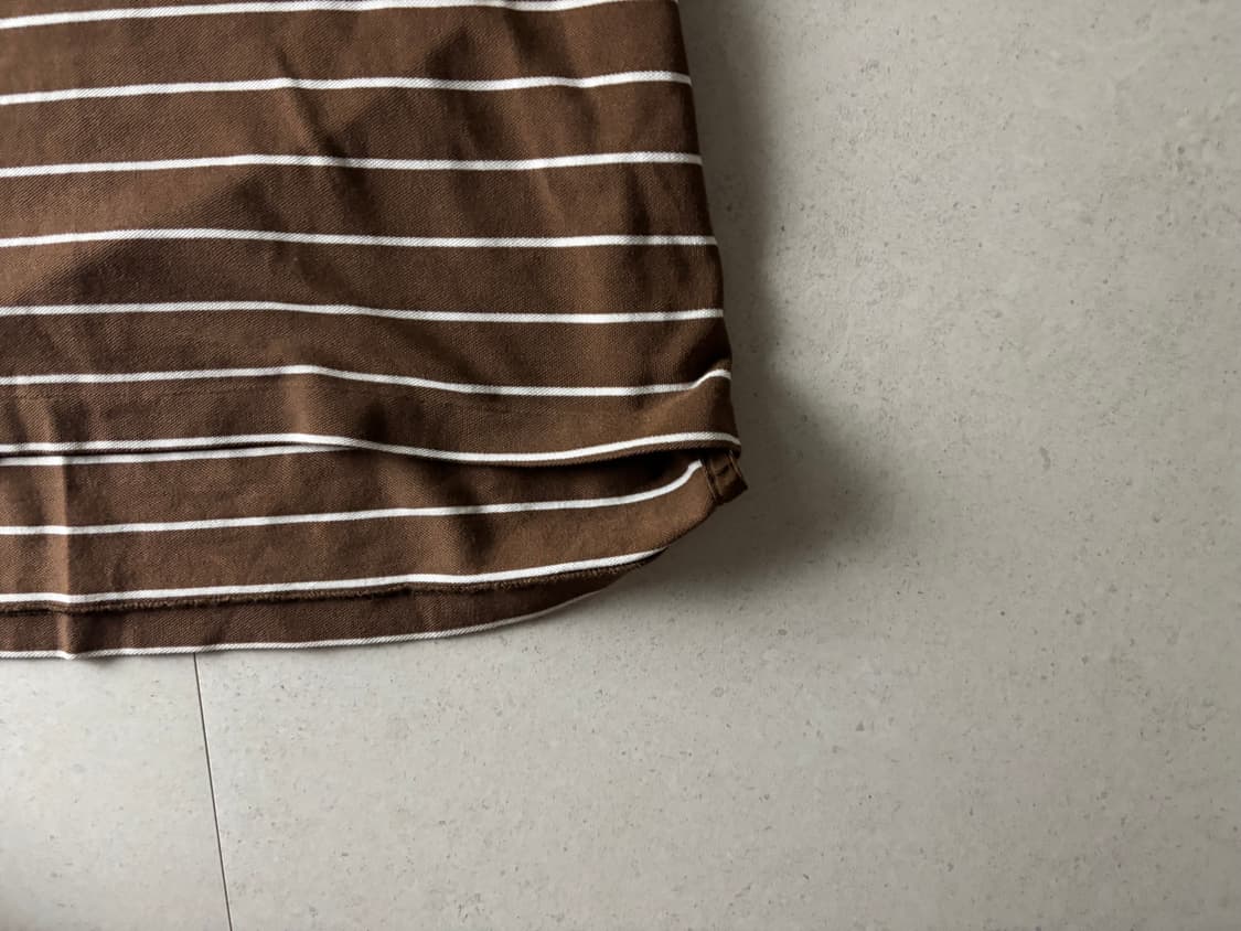 폴로 브라운 스트라이프 카라티 상품이미지4