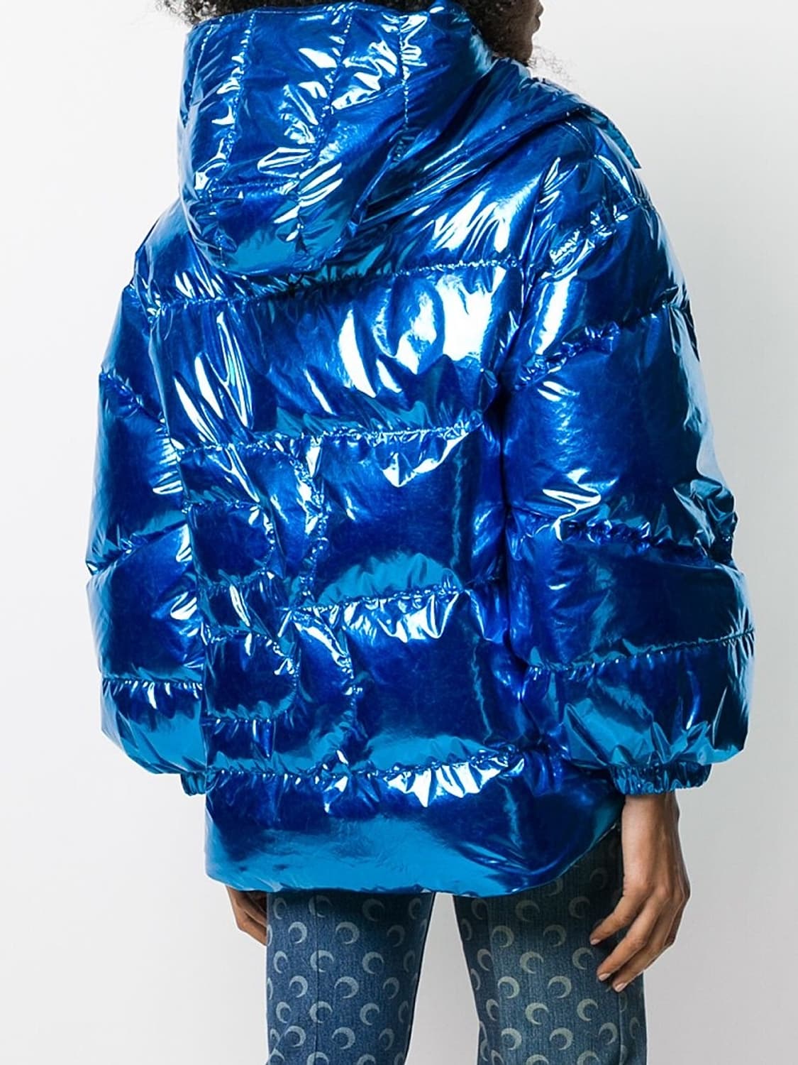 바콘 여성 메탈릭 블루 덕다운 푸퍼 자켓 점퍼 80% 상품이미지7