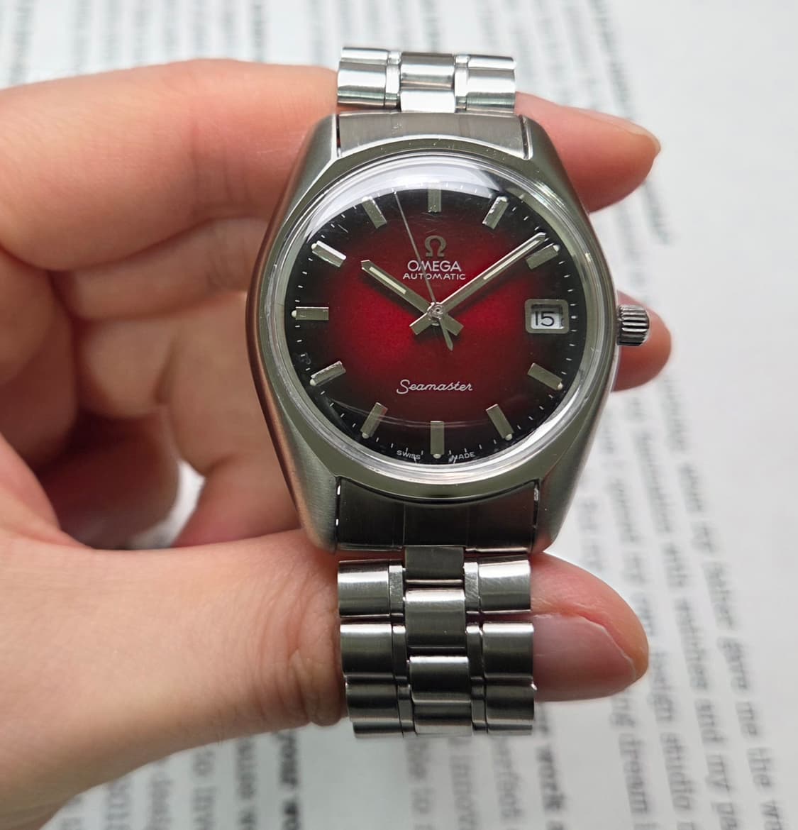 레어] 빈티지 오메가 씨마스터 투톤레드(붉은말의해) 브레이슬릿 ver.
 상품이미지3