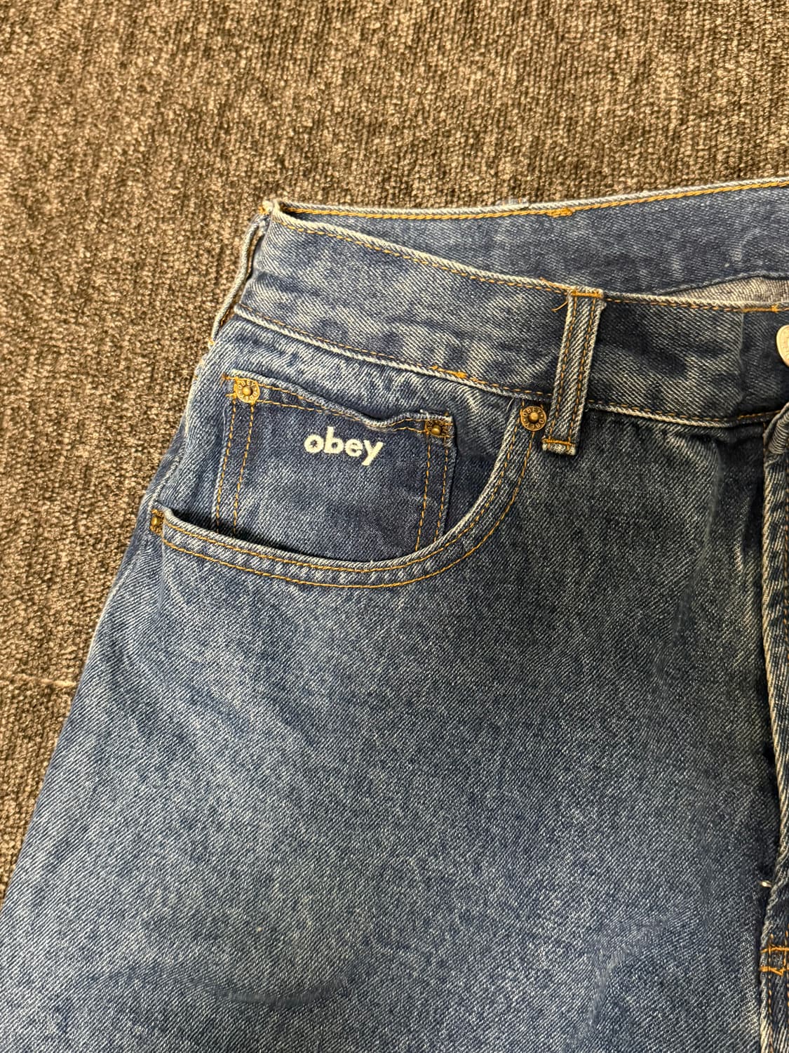 [34] 오베이 중청 데님 배기핏 상품이미지6