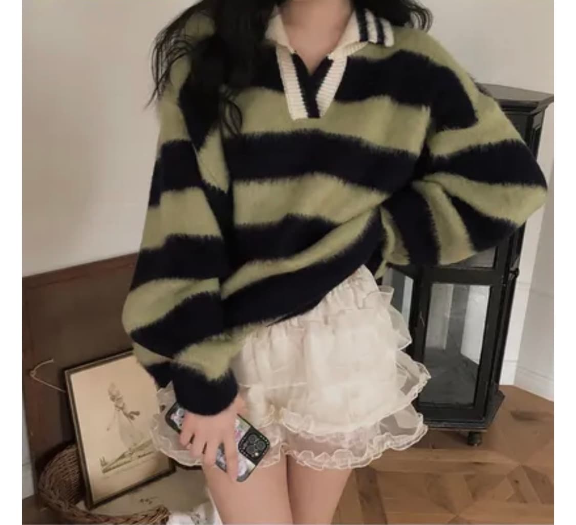 빈블 레이스 프릴 캉캉 팬츠 스커트 (반바지) 상품이미지2