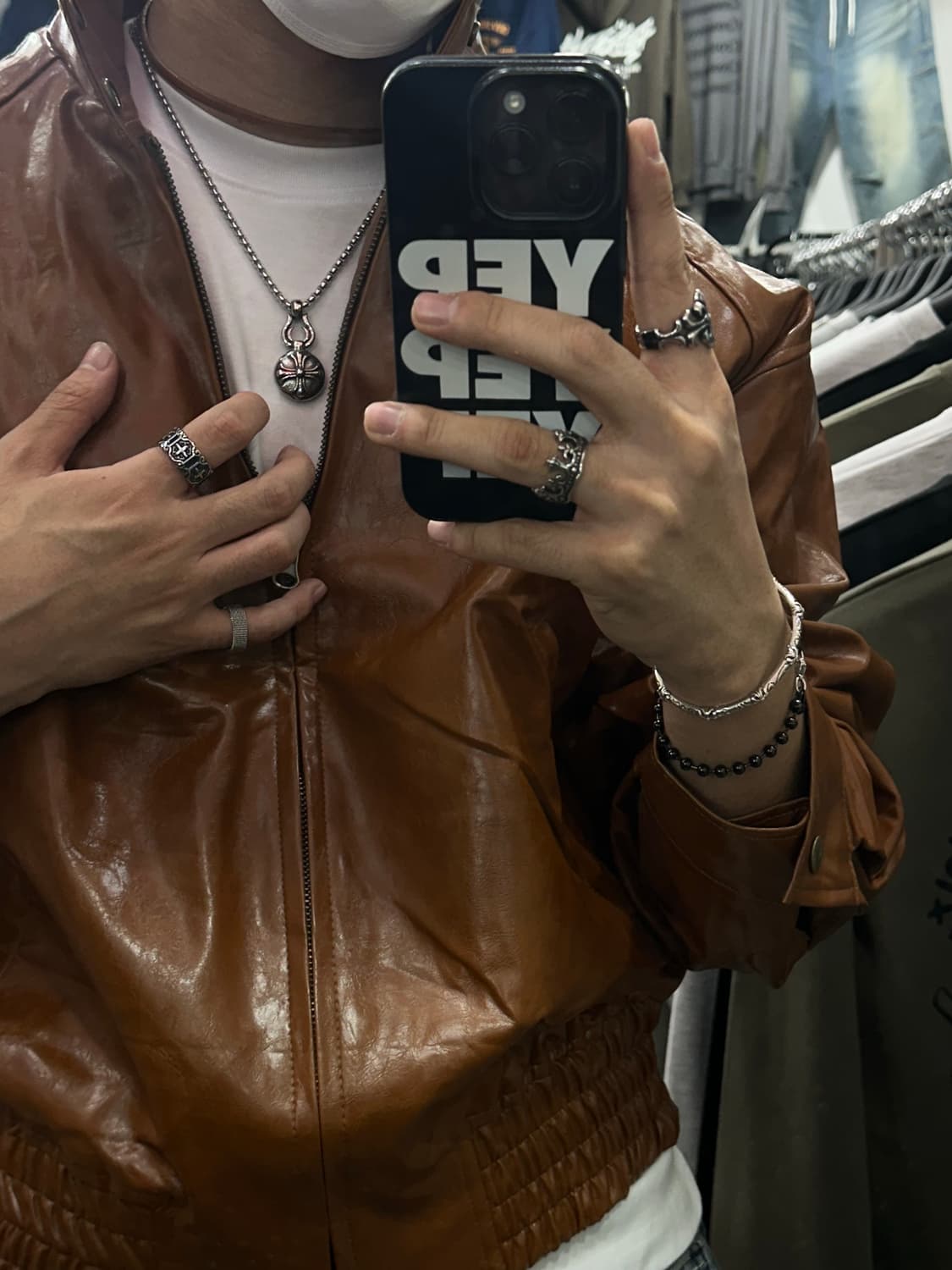 Real Leather - 통가죽 목걸이(2color) 상품이미지6