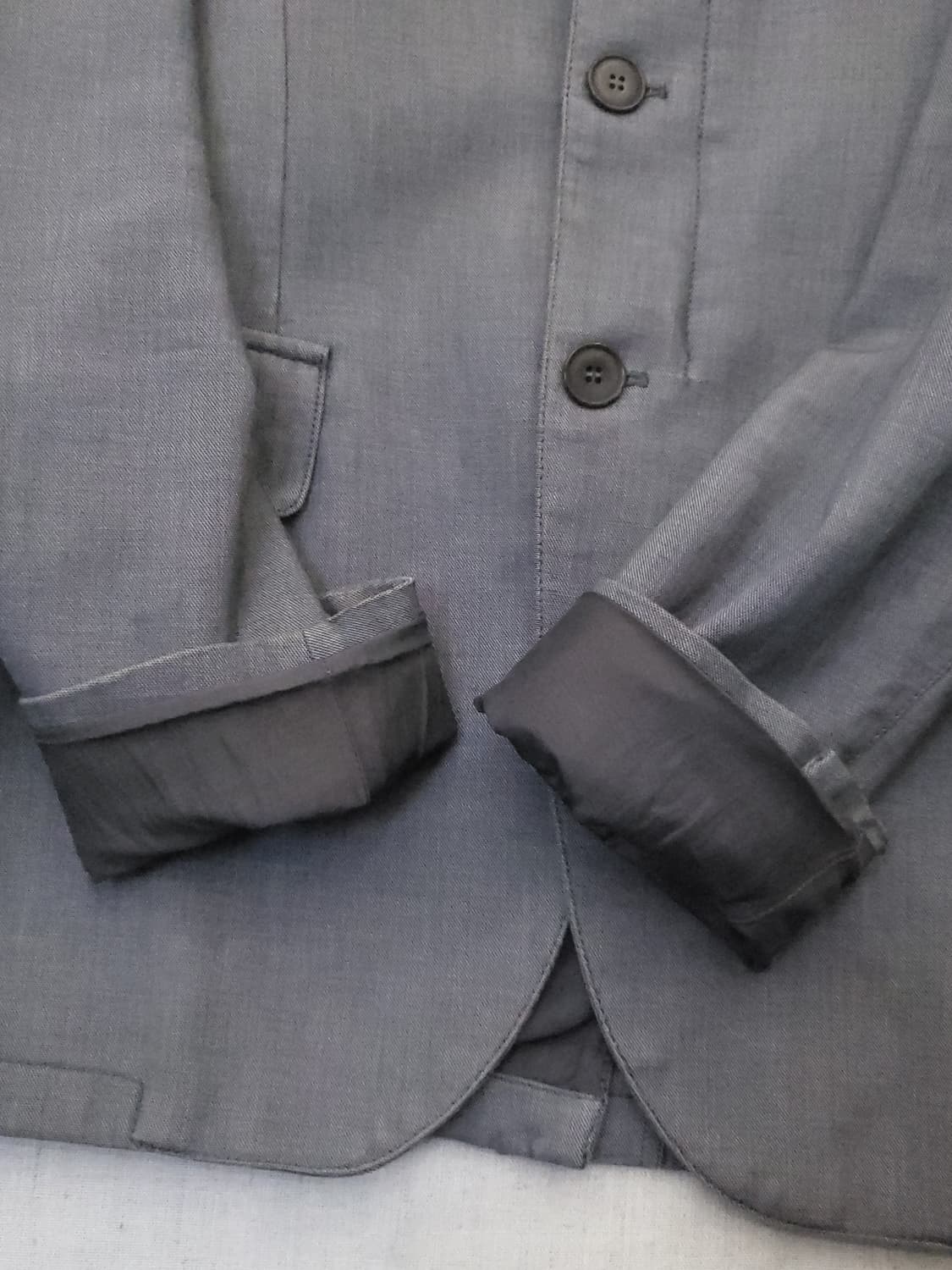 MADE IN ROMANIA 차이나 카라 그레이 자켓 m 상품이미지3