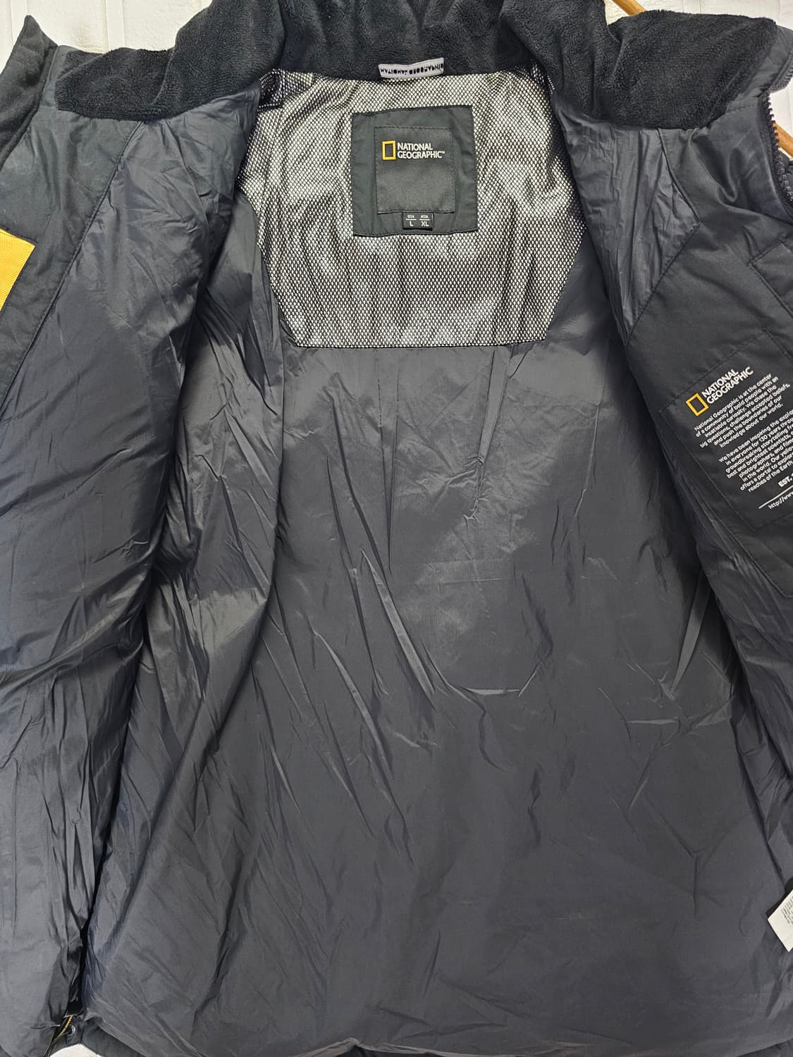 내셔널지오그래픽 덕다운 패딩 XL 블랙 검정 상품이미지3