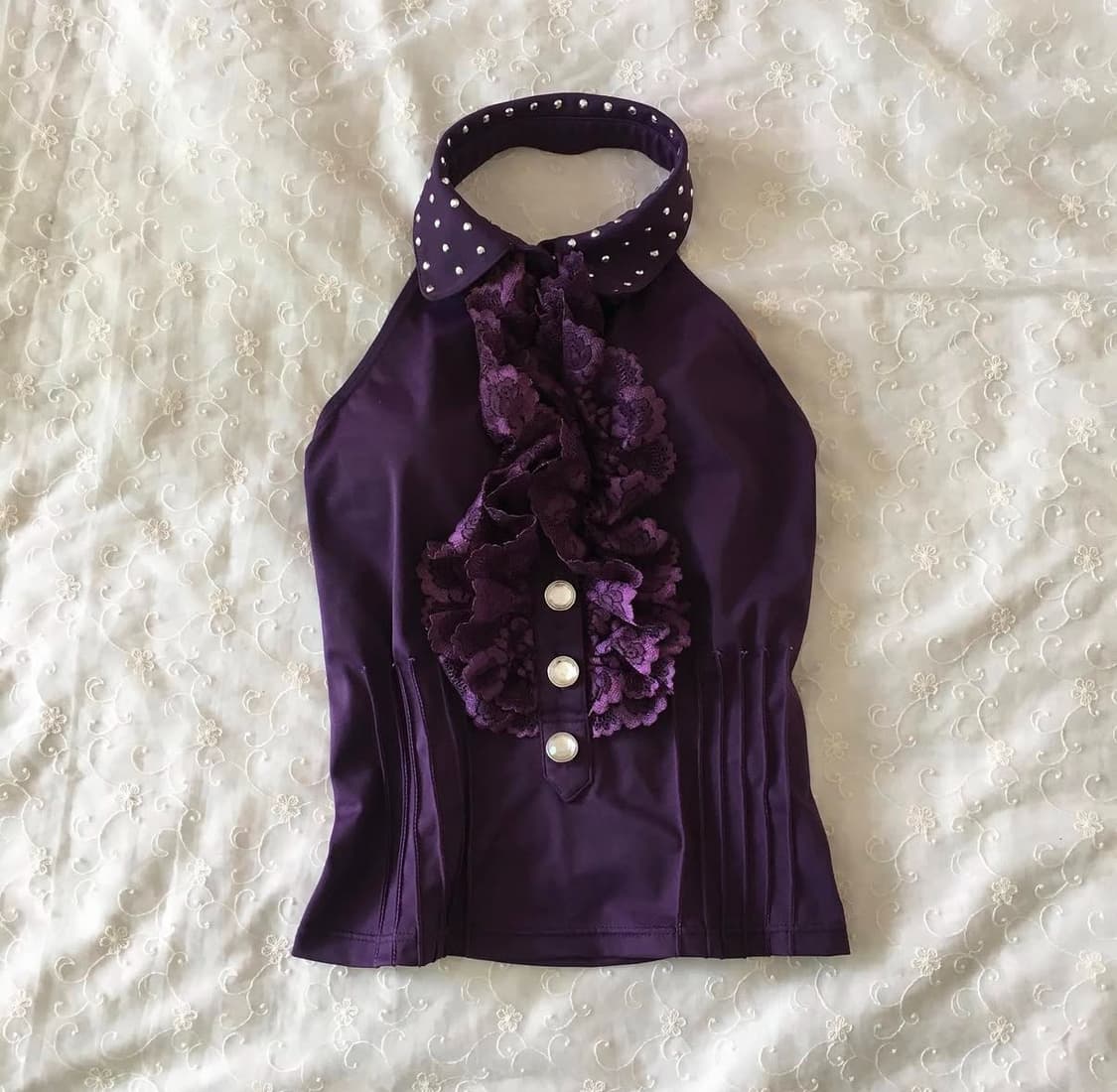 빈티지 프릴 홀터넥 상품이미지1