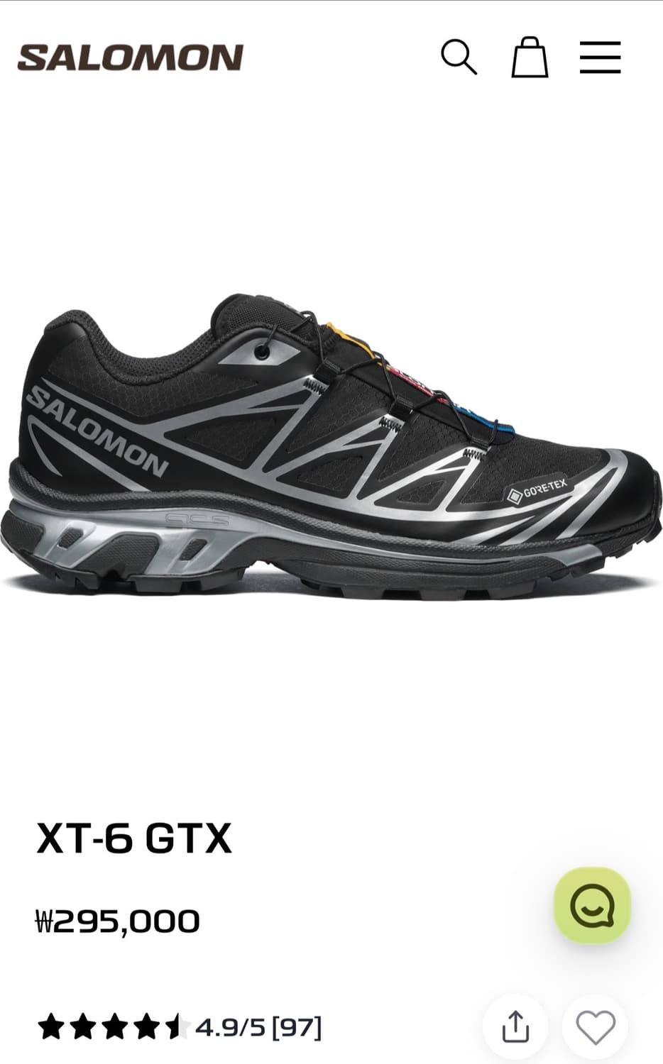 살로몬 XT-6 GTX 블랙 상품이미지1
