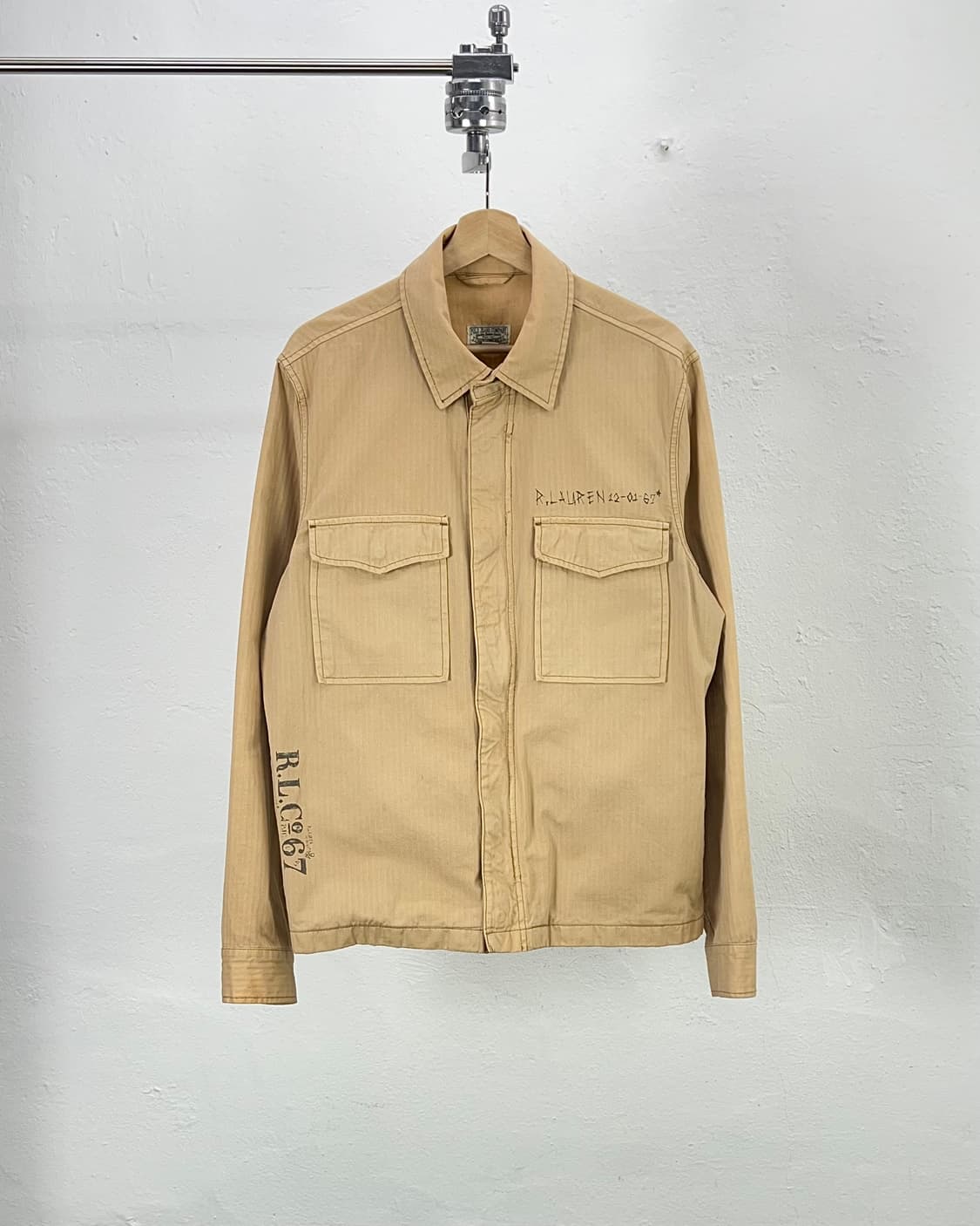 폴로 진스 베이지 스냅 스티치 밀리터리 워크 자켓 상품이미지1