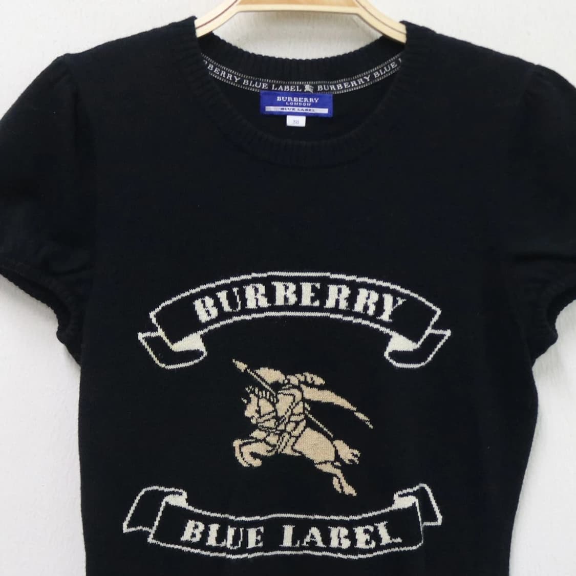 버버리 블루라벨 퍼프소매 울 혼방 반팔 니트 61952 상품이미지5