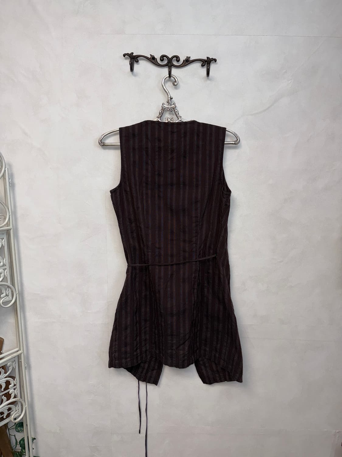 Iblues violet brown stripe wrap vest 상품이미지4
