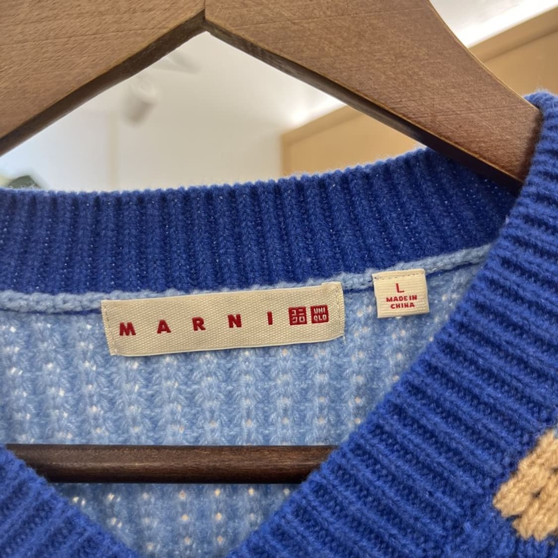 유니클로X마르니 레트로 키치 팝콘 뜨개 니트 L C10622 상품이미지5